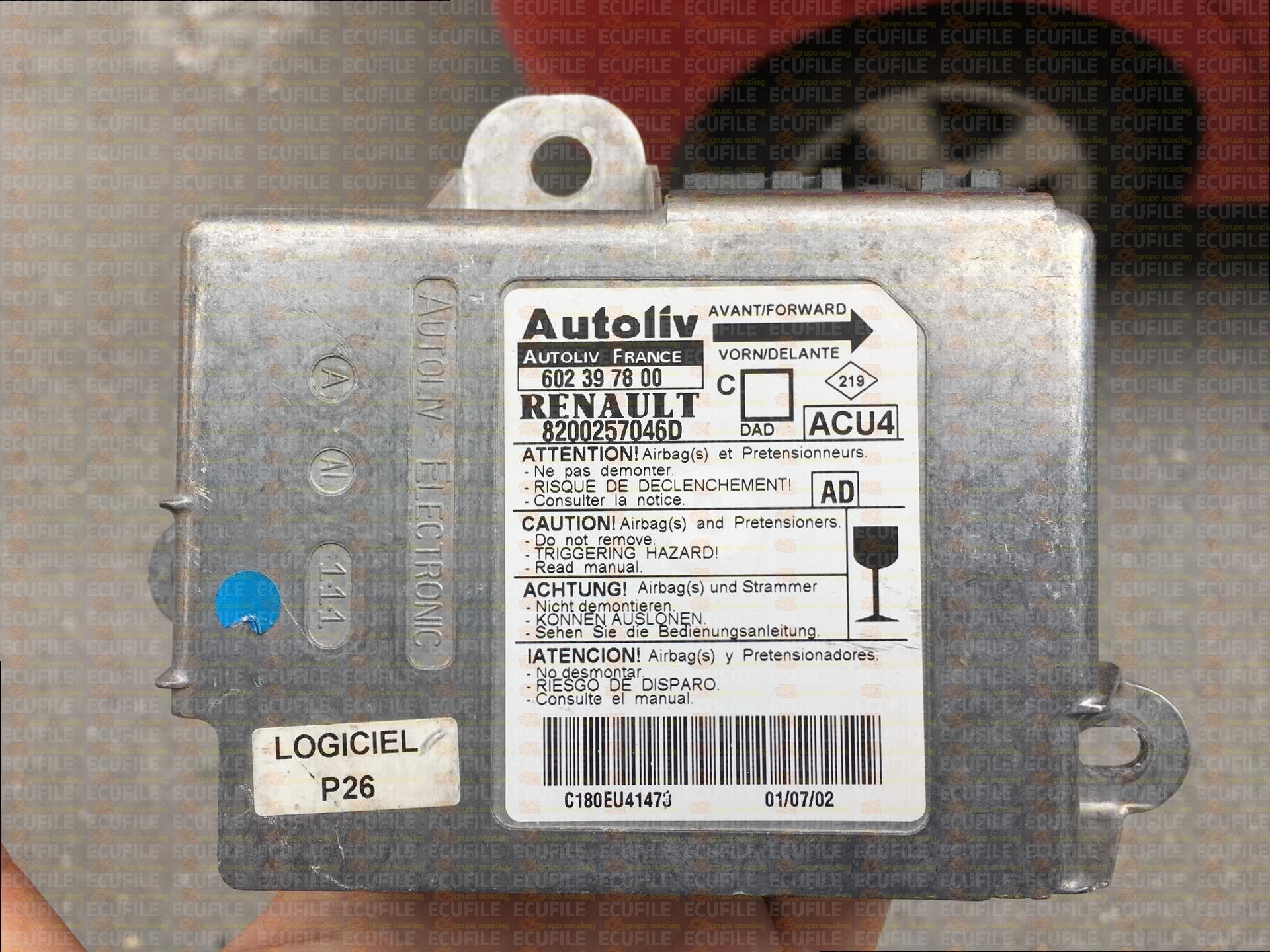 AUTOLIV ACU4 602397800 RENAULT MEGANE II 8200257046D AD