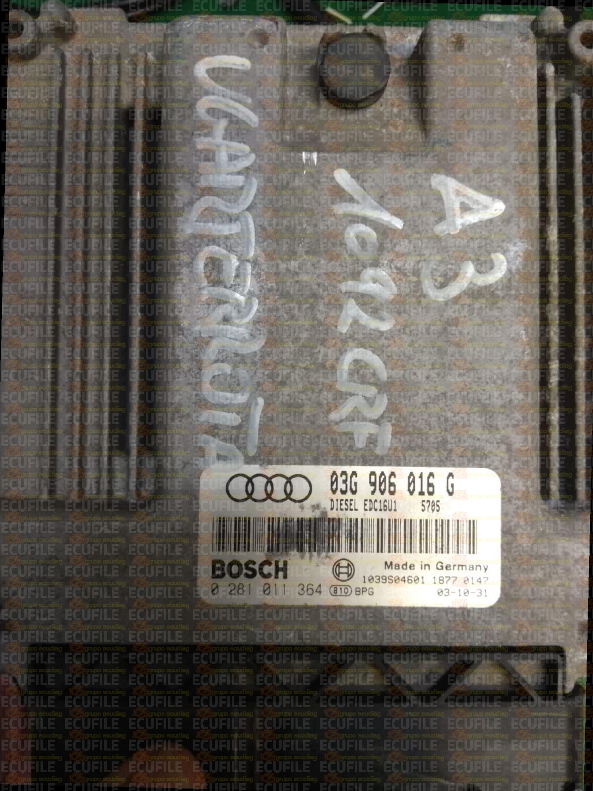 BOSCH EDC16U1-5.41 0281011364 AUDI A3 2.0 TDI 140HP 03G906016G 1037369819
