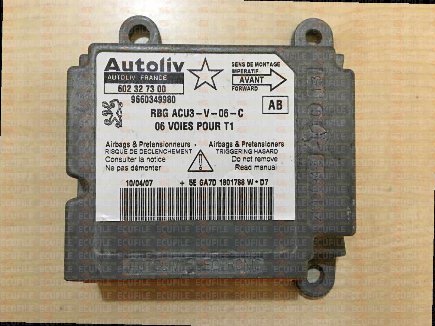 AUTOLIV 602327300 PEUGEOT 206 9660349980 AB