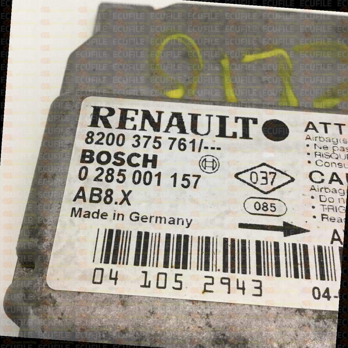 BOSCH AB8.X 0285001157 RENAULT CLIO II 8200375761 EEPROM HC912B32