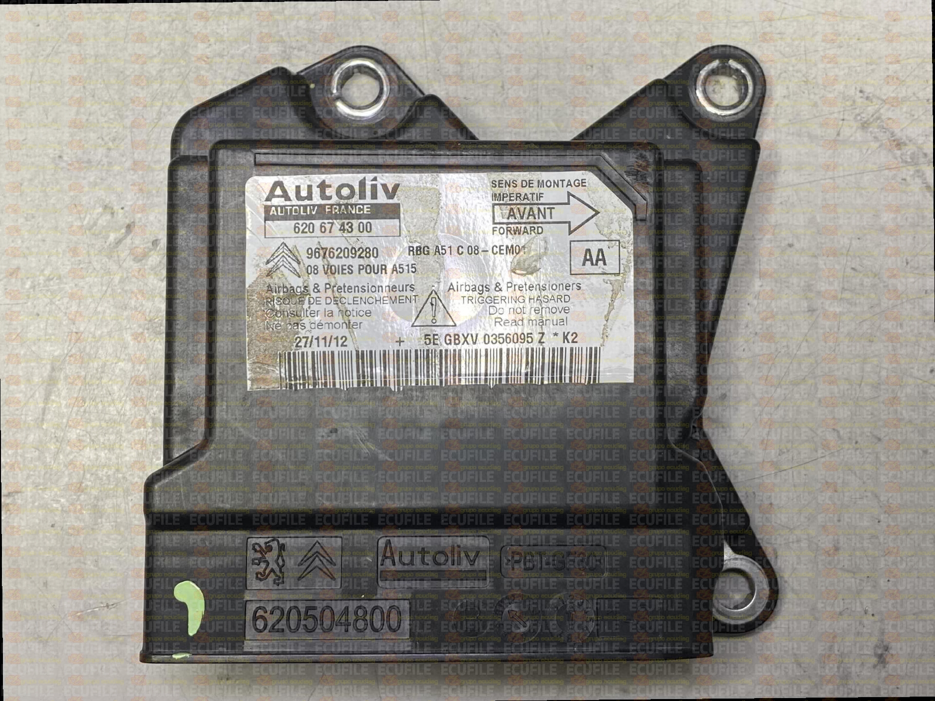 AUTOLIV 620674300 CITROEN C3 II 9676209280 AA COYCA - VALDERRUBIO EEPROM 95320.CLEAR