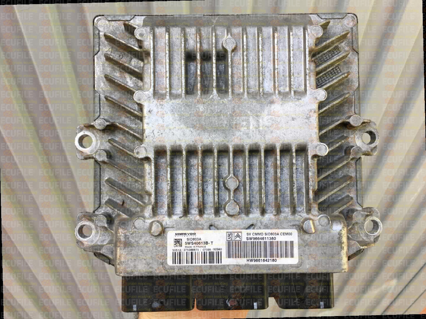 SIEMENS VDO SID803A 5WS40613B-T FIAT SCUDO 2.0 JTD 120HP HW 9661642180 SW 9664611380 PO30091000000