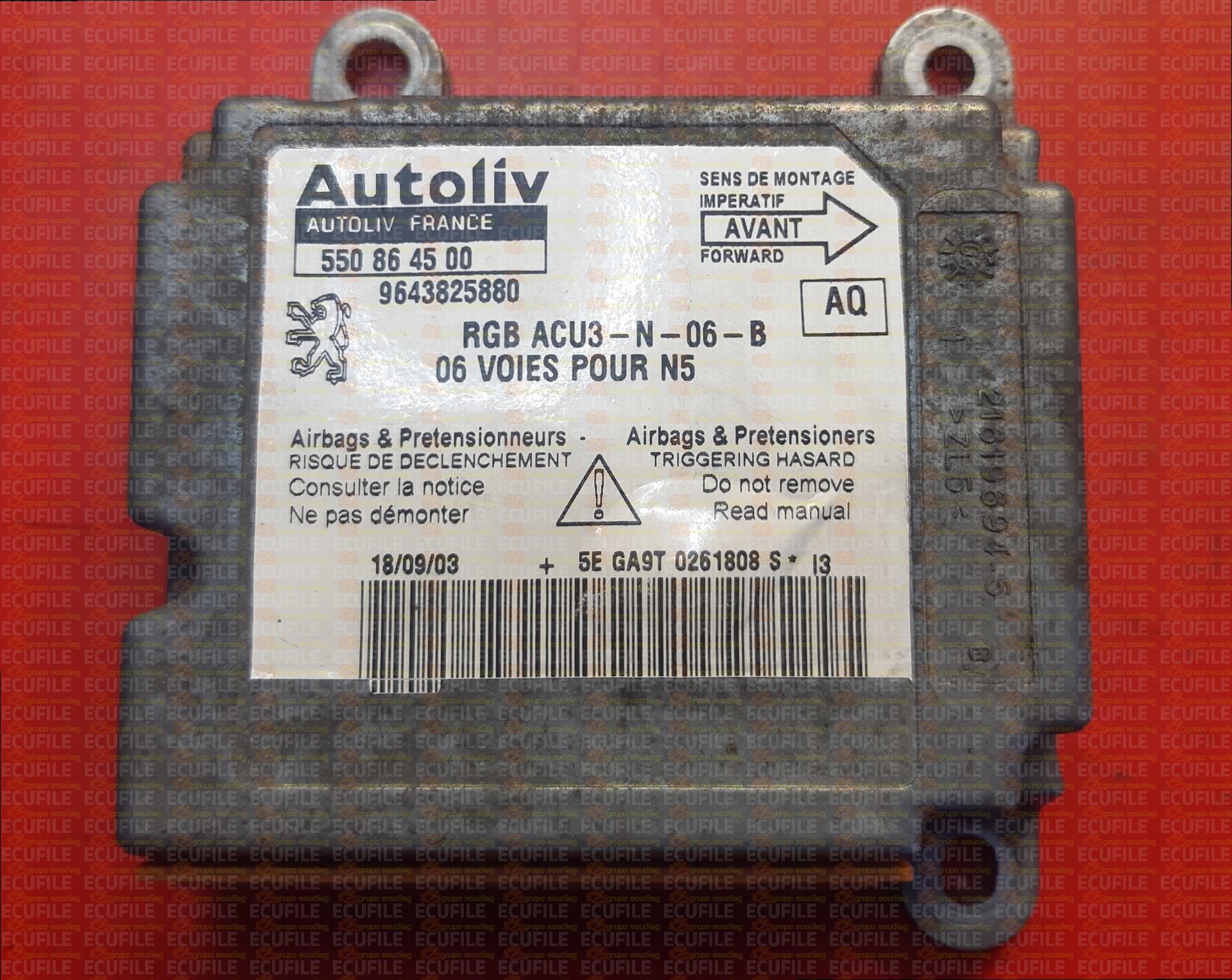 AUTOLIV 550864500 PEUGEOT 306 9643825880 AQ