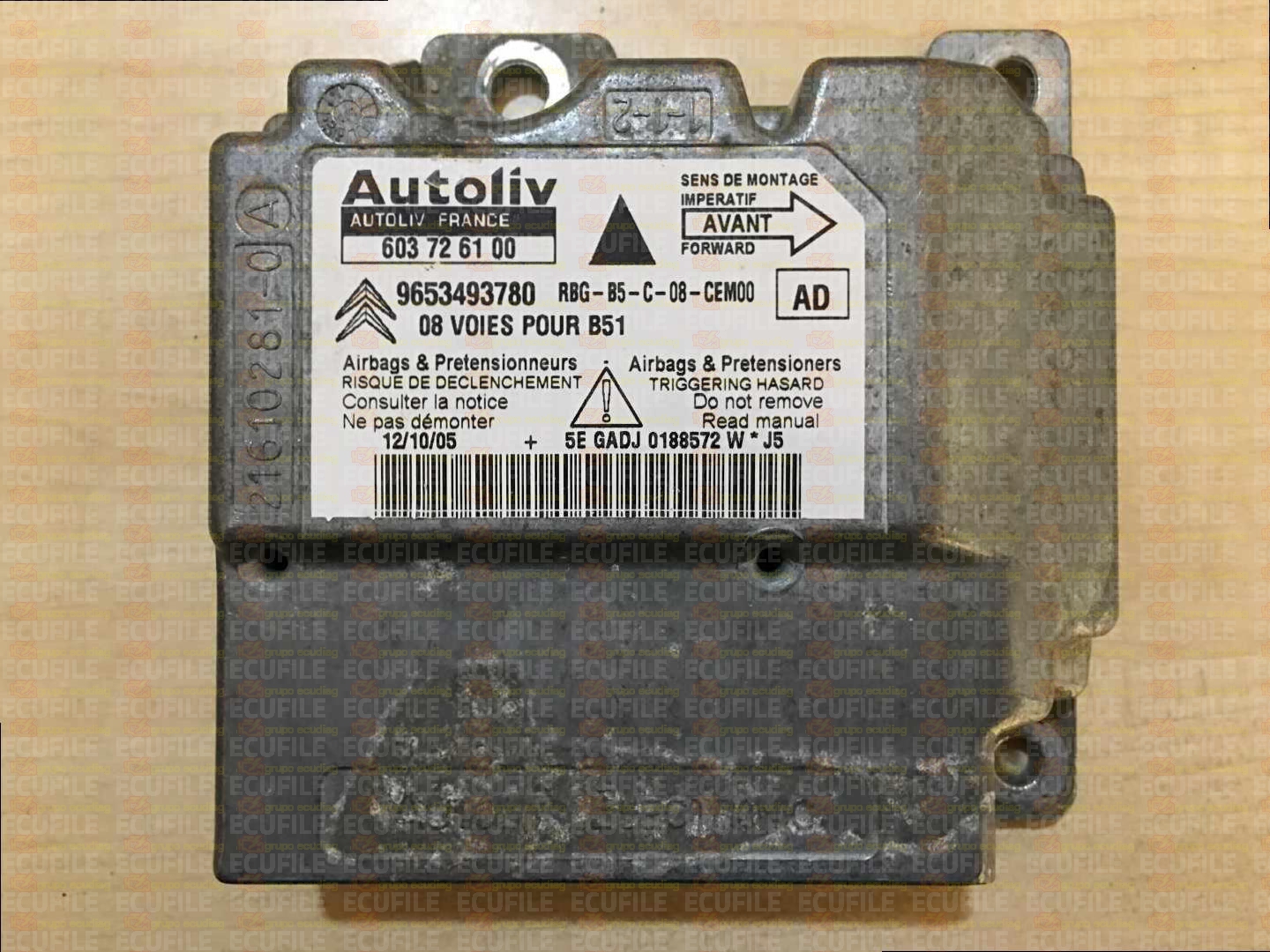AUTOLIV 603726100 CITROEN C4 9653493780 AD