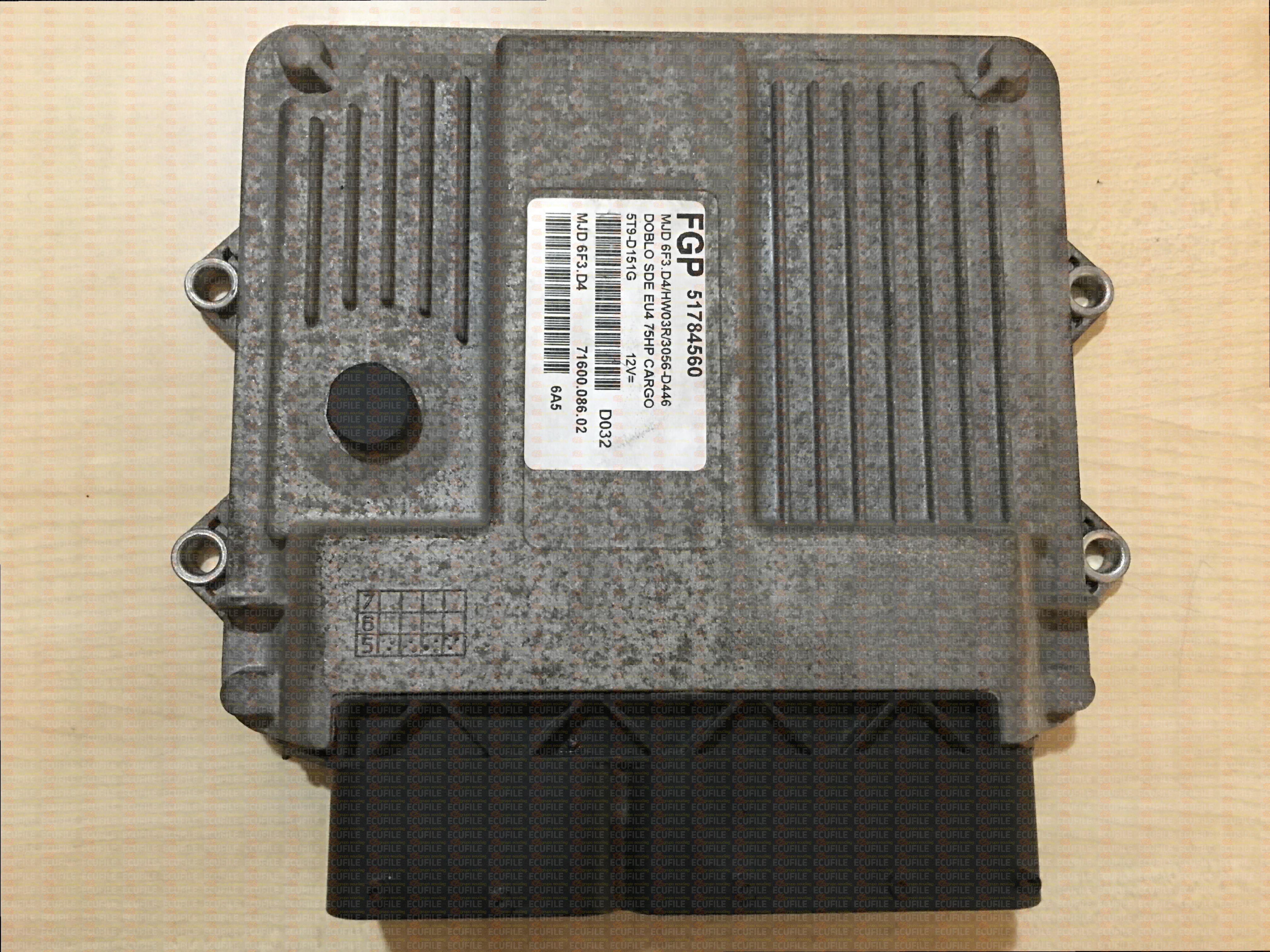 MAGNETI MARELLI MJD 6F3.D4 71600.086.02 FIAT DOBLO 1.3 JTD 75HP 51784560 HW03R 3056D446