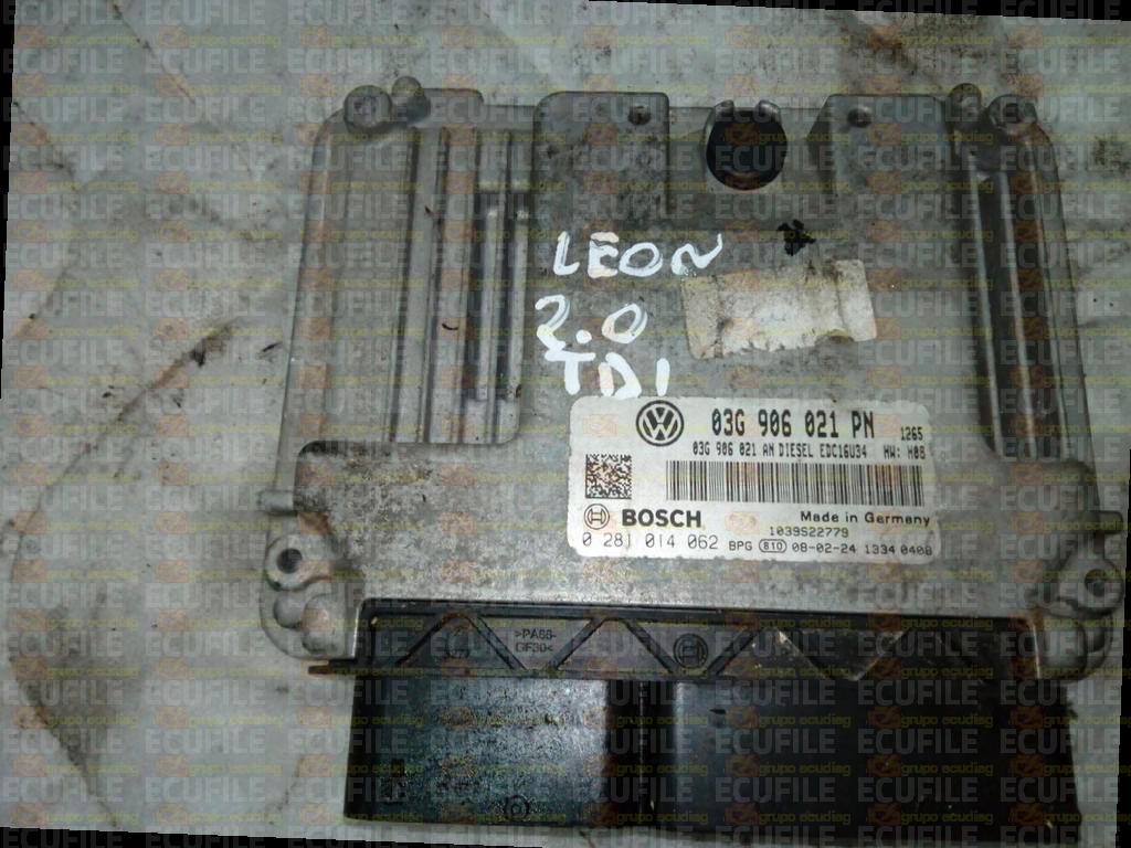 BOSCH EDC16U34-3.41 0281014062 SEAT LEON II 2.0 TDI 140HP 03G906021AN 03G906021PN 1037389264-1265