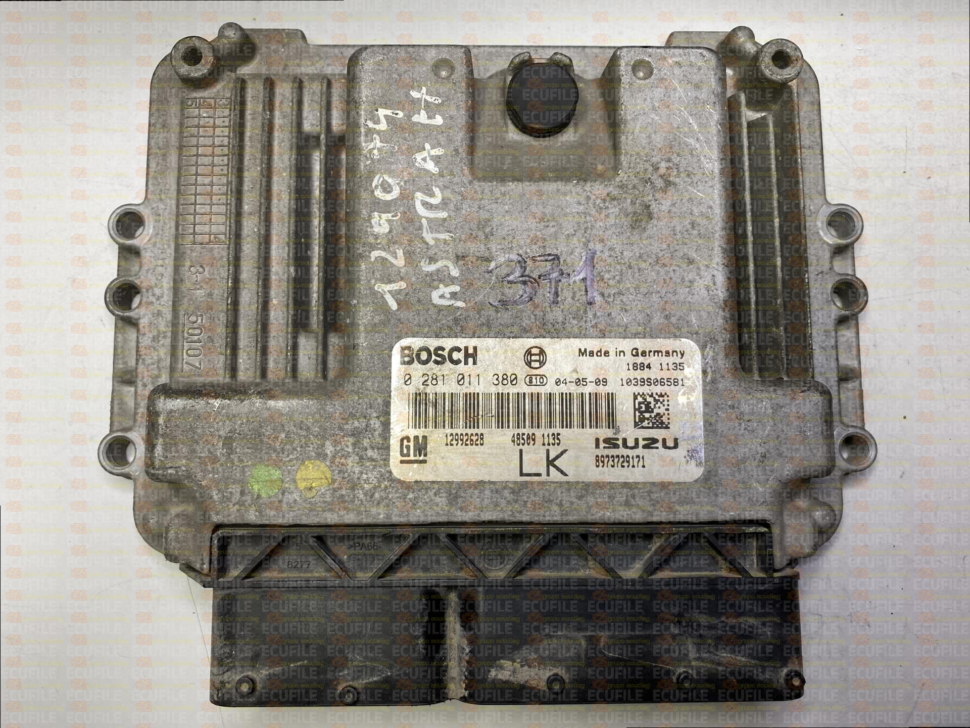 BOSCH EDC16C9-3.30 0281011380 ISUZU 8973729171 OPEL ASTRA III H 1.7 CDTI 100HP 12992628 LK 1037370433