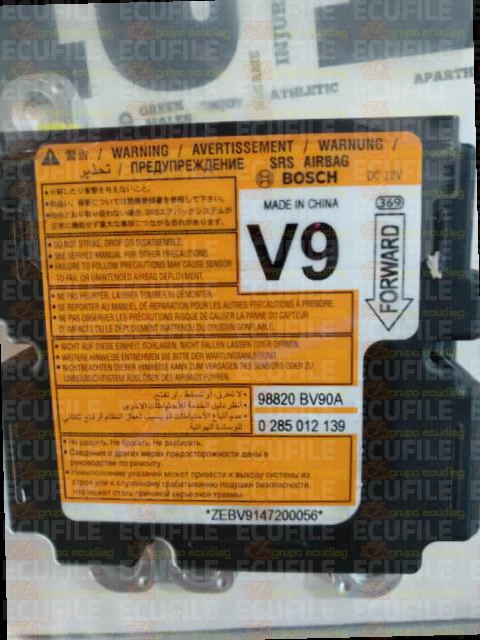 BOSCH AB10CB 0285012139 NISSAN JUKE 98820BV90A V9