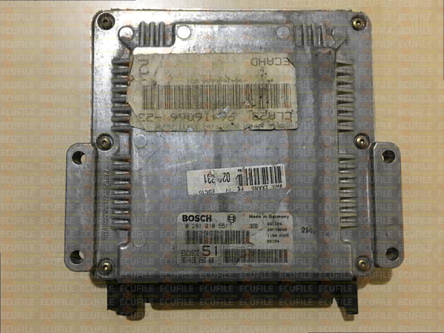 BOSCH EDC15C2 0281010551 PEUGEOT 306 2.0 HDI 90HP 9641606680 1037353323
