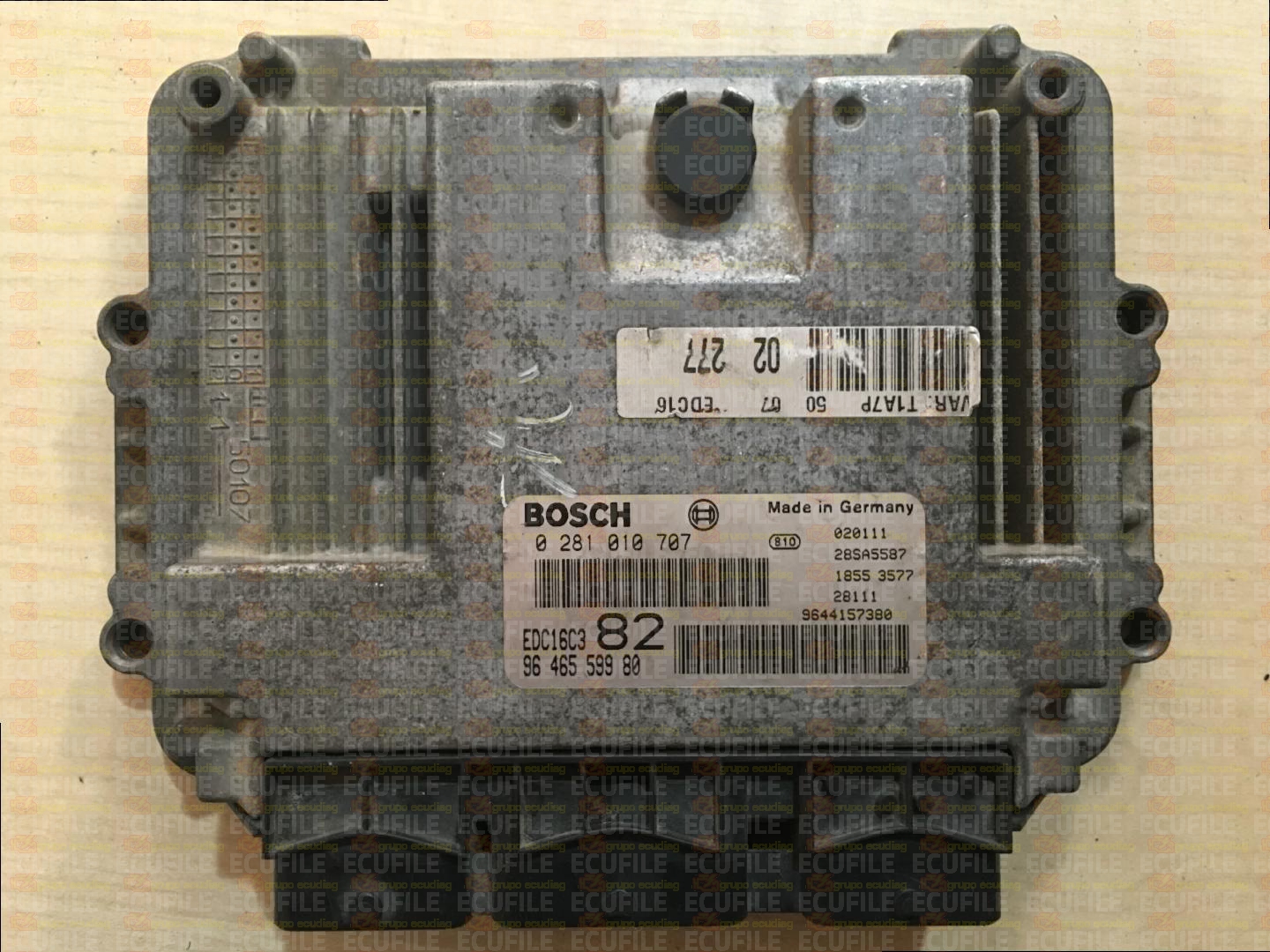 BOSCH EDC16C3-9.12 0281010707 PEUGEOT 206 1.4 HDI 68HP 9646559980 1037363160