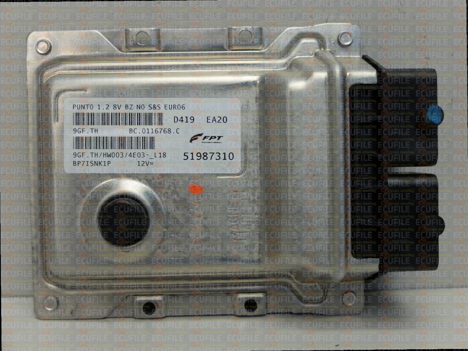 MAGNETI MARELLI 9GF.TH BC.0116768.C FIAT PUNTO 1.2 51987310 HW003 EEPROM 95640