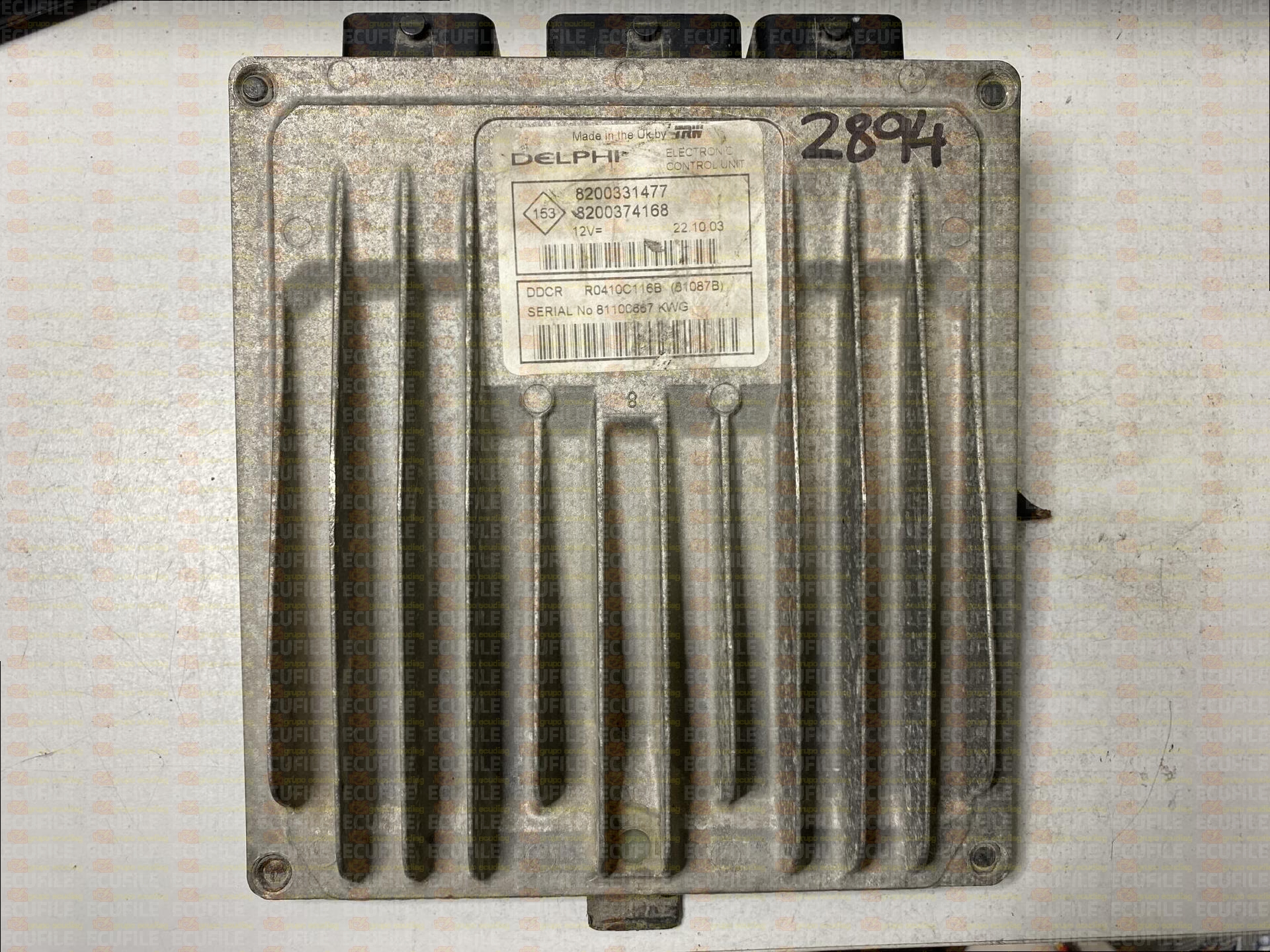 DELPHI TRW DDCR R0410C116B 81087B RENAULT CLIO II 1.5 DCI 80HP 8200331477 8200374168 8200374168-0383