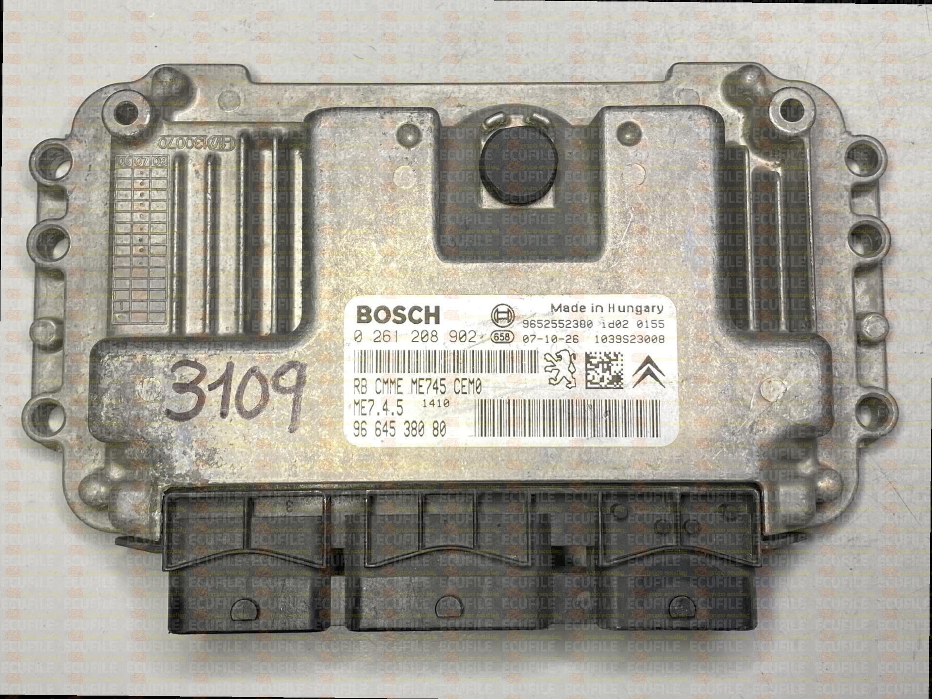 BOSCH ME7.4.5 0261208902 CITROEN C3 I 1.6i 109HP 9664538080 1037389468 -