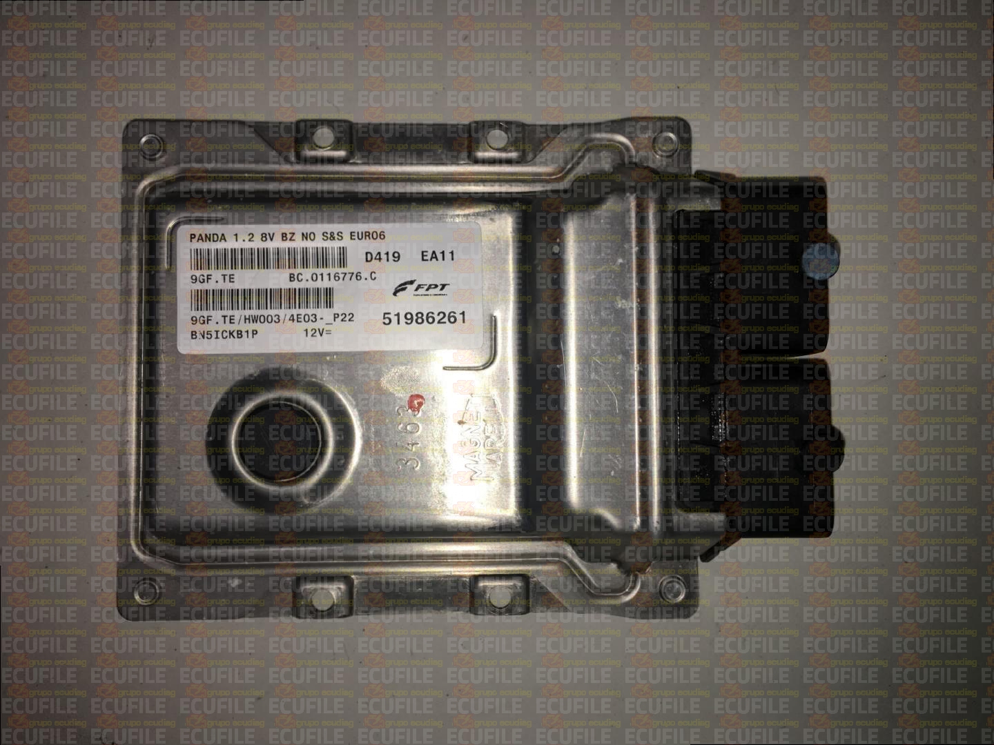 MAGNETI MARELLI 9GF.TE BC.0116776.C FIAT PANDA 1.2i 8V 51986261 HW003 4E03_P22
