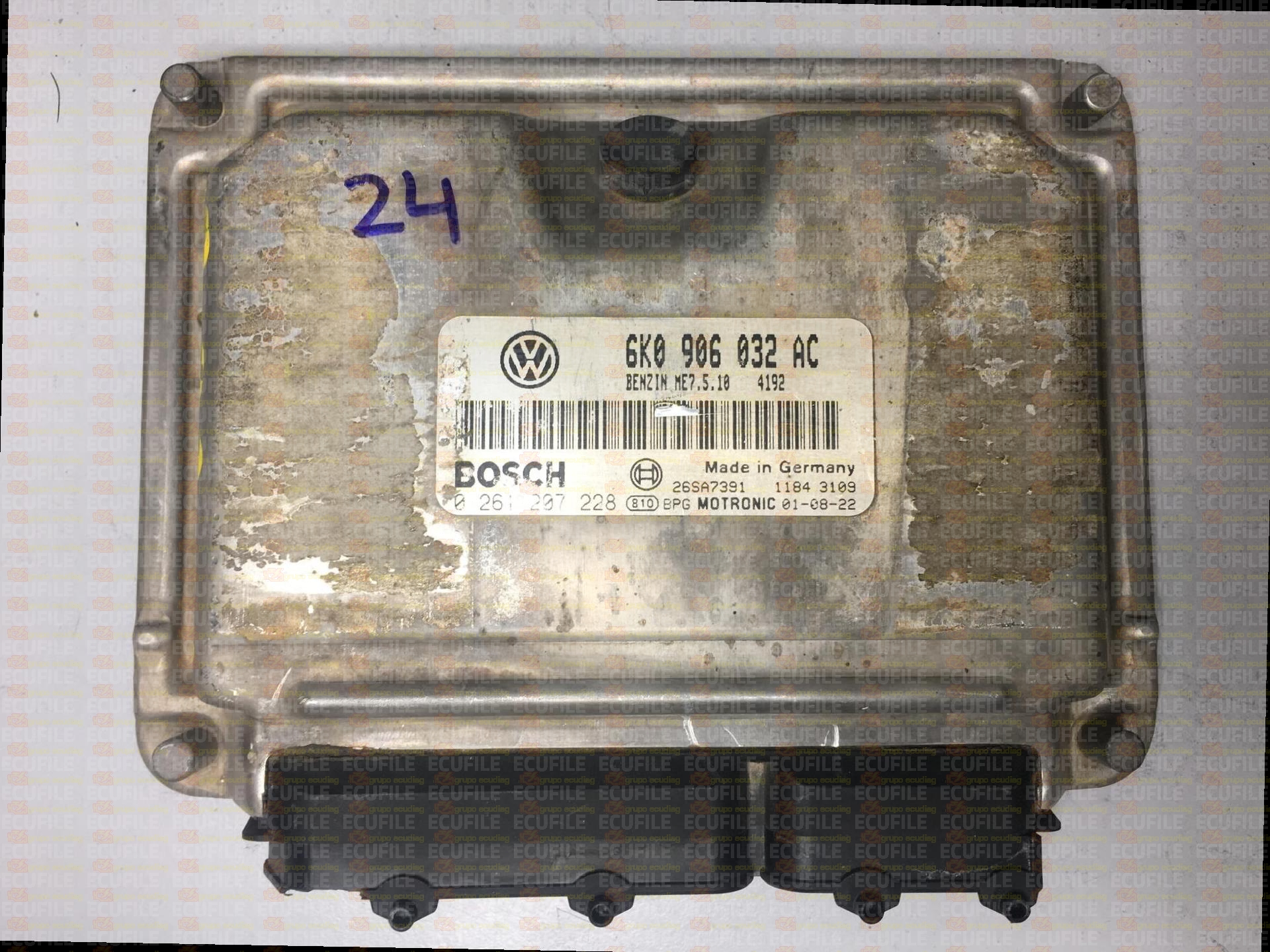 BOSCH ME7.5.10 0261207228 SEAT CORDOBA I IBIZA II 1.4i 60HP 6K0906032AC 1037360309-4192