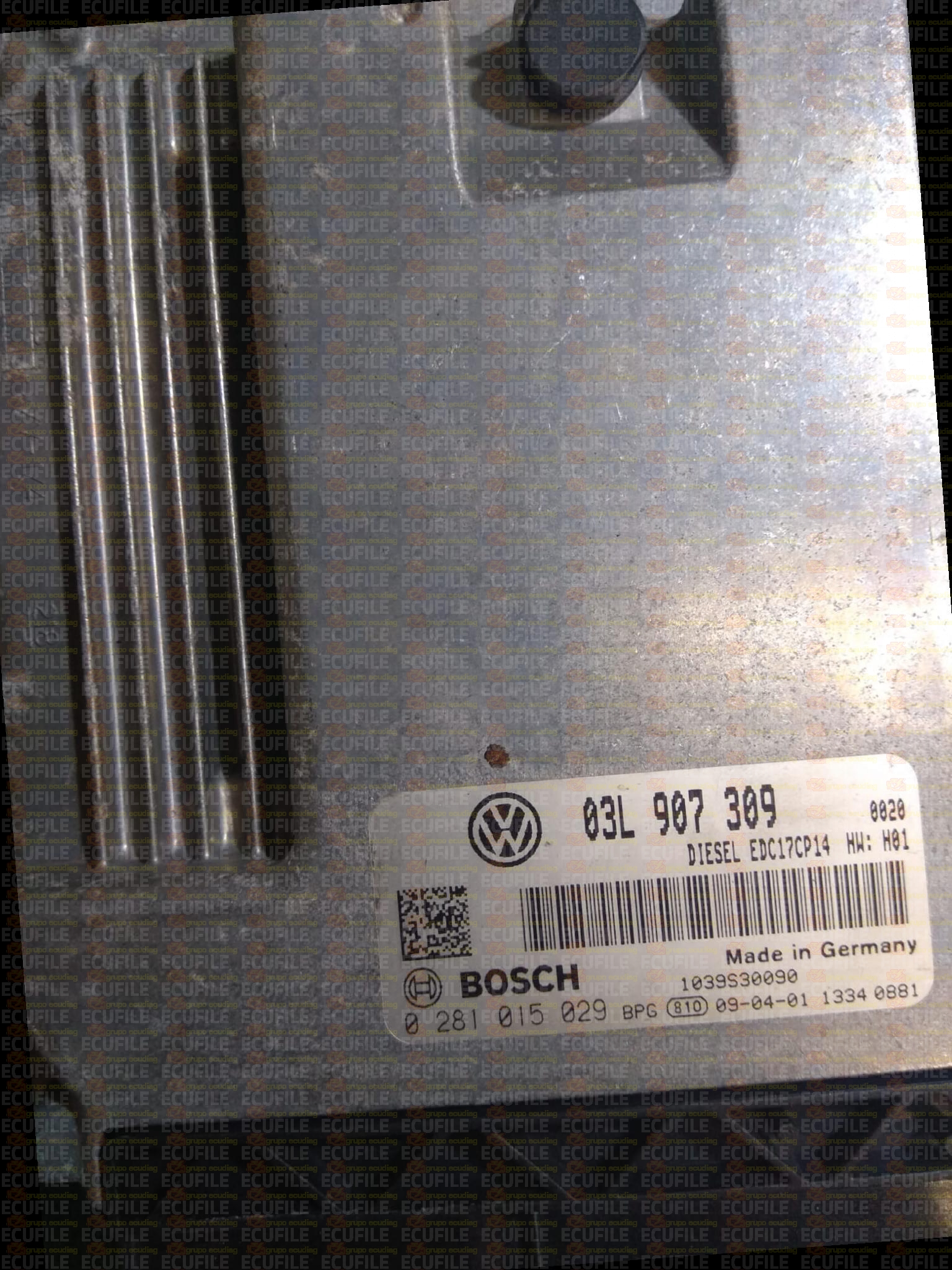 BOSCH EDC17CP14-3.4 0281015029 VOLKSWAGEN PASSAT VI 2.0 TDI 110HP 03L907309 03L906022BT 9977 - 1037563608