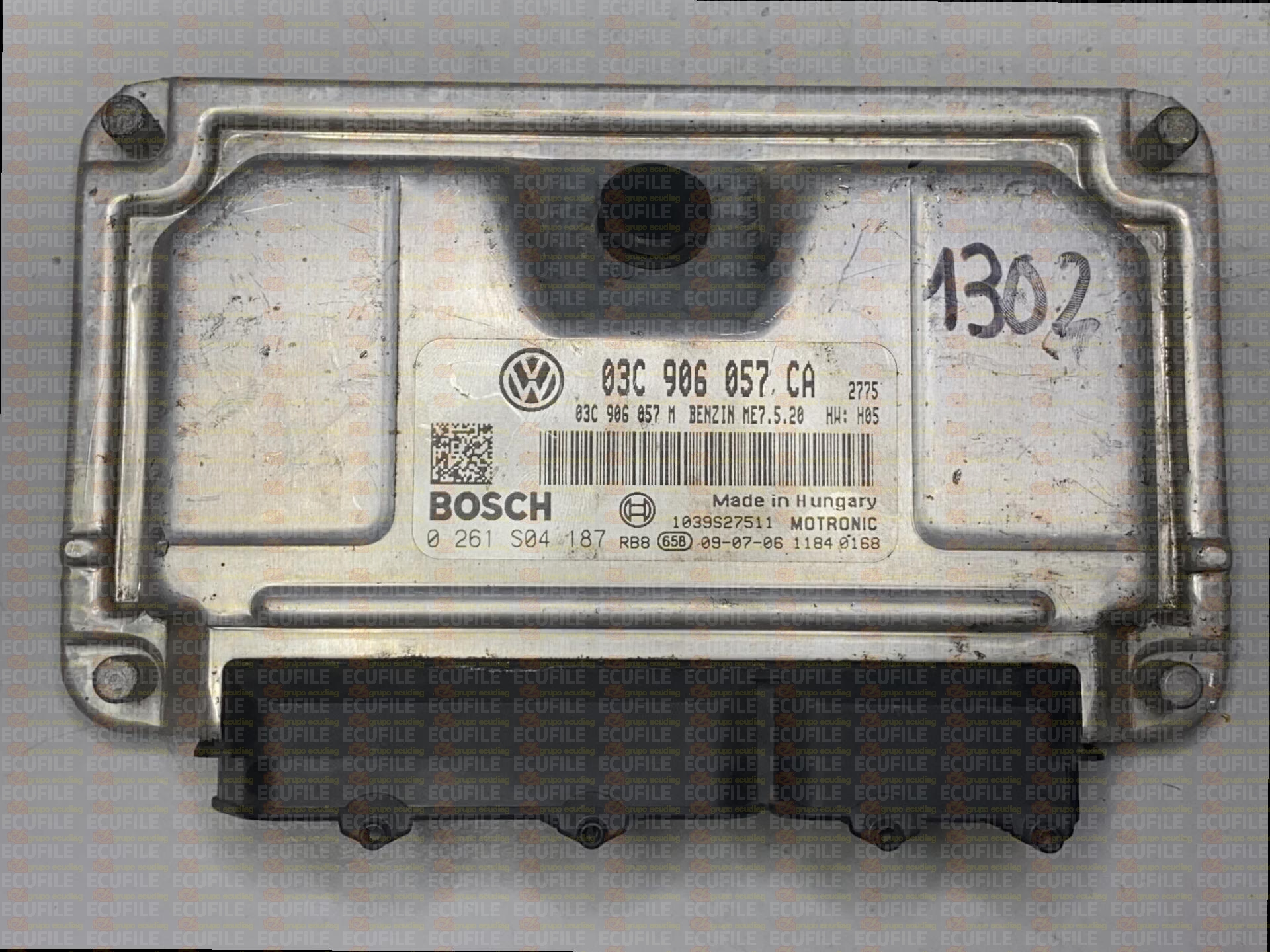 BOSCH ME7.5.20 0261S04187 SEAT IBIZA IV 1.6i 105HP 03C906057M 03C906057CA 1037395163-2775