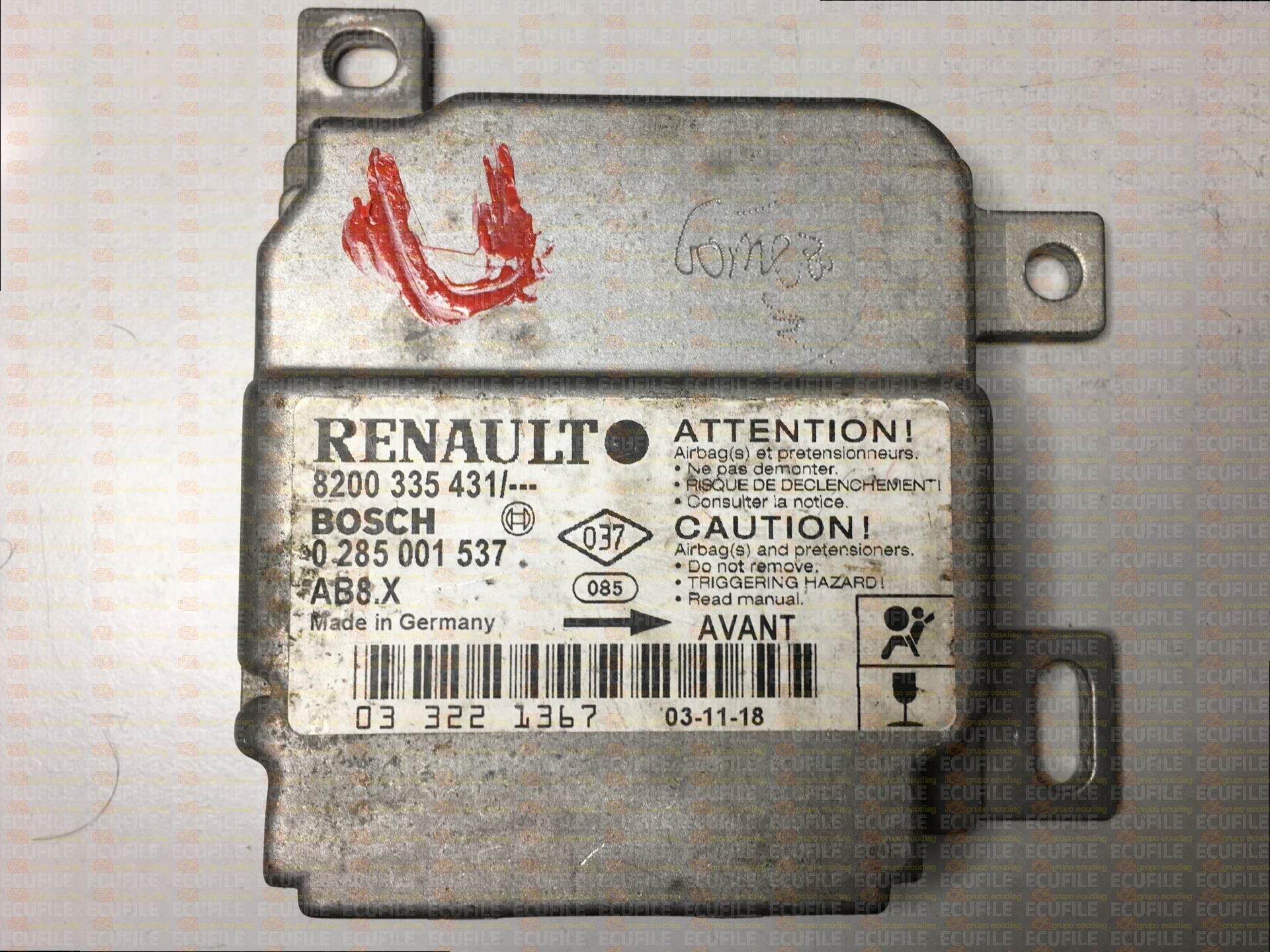 BOSCH AB8.X 0285001537 RENAULT CLIO II 8200335431