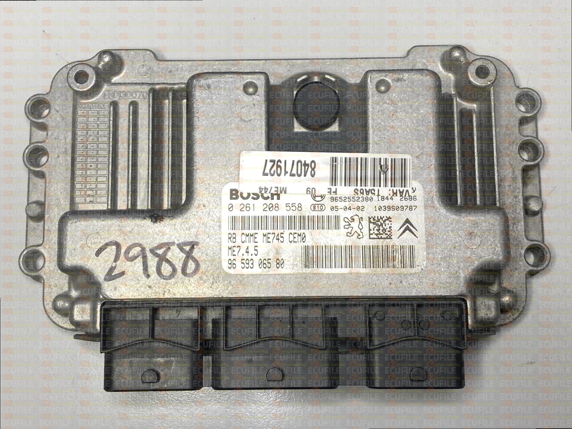BOSCH ME7.4.5 0261208558 PEUGEOT 307 I 1.6i 109HP 9659306580 1037375105 -