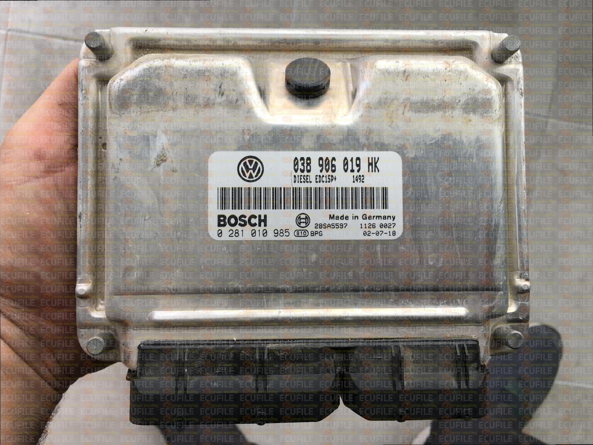 BOSCH EDC15P+22.3.2 0281010985 SEAT LEON I TOLEDO II 1.9 TDI FR 150HP 038906019HK 1037363170-1492