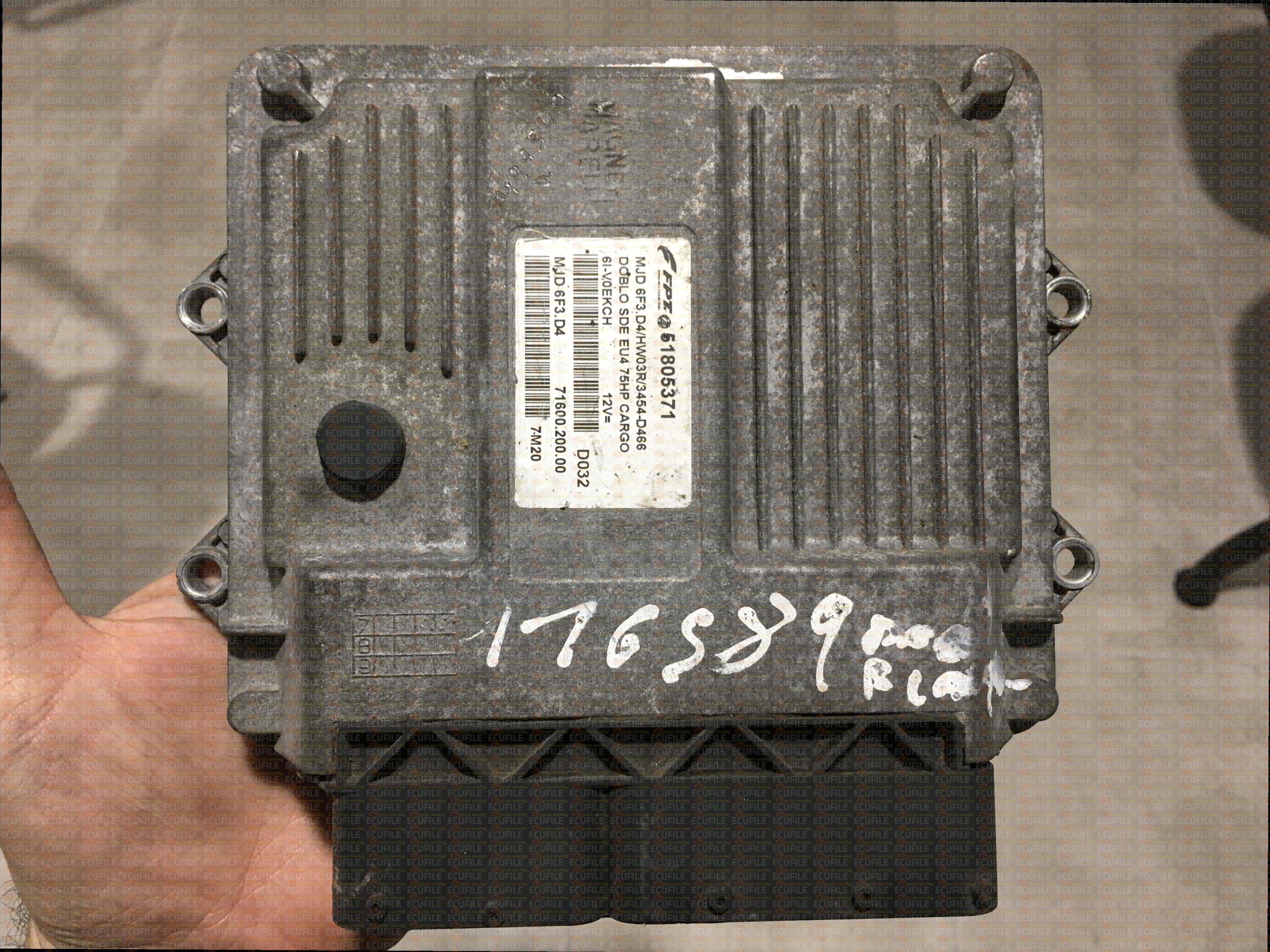 MAGNETI MARELLI MJD 6F3.D4 71600.200.00 FIAT DOBLO 1.3 JTD 75HP 51805371 HW03R 3454D466