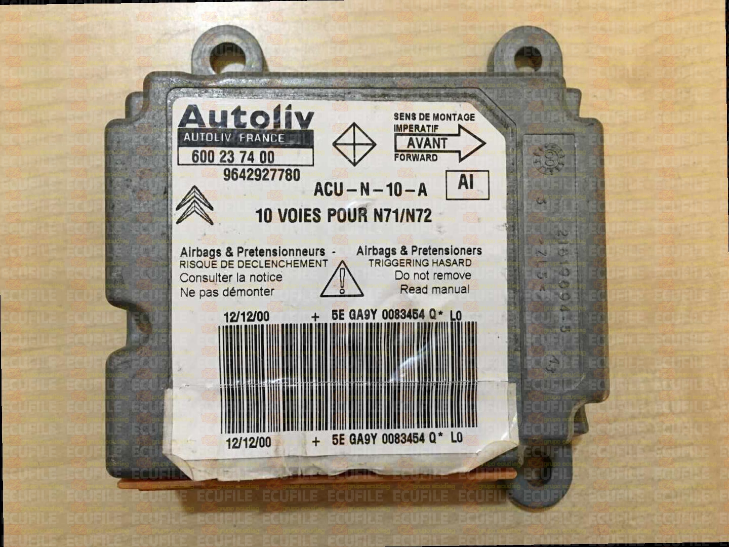 AUTOLIV 602327400 CITROEN XSARA 9642927780 AI