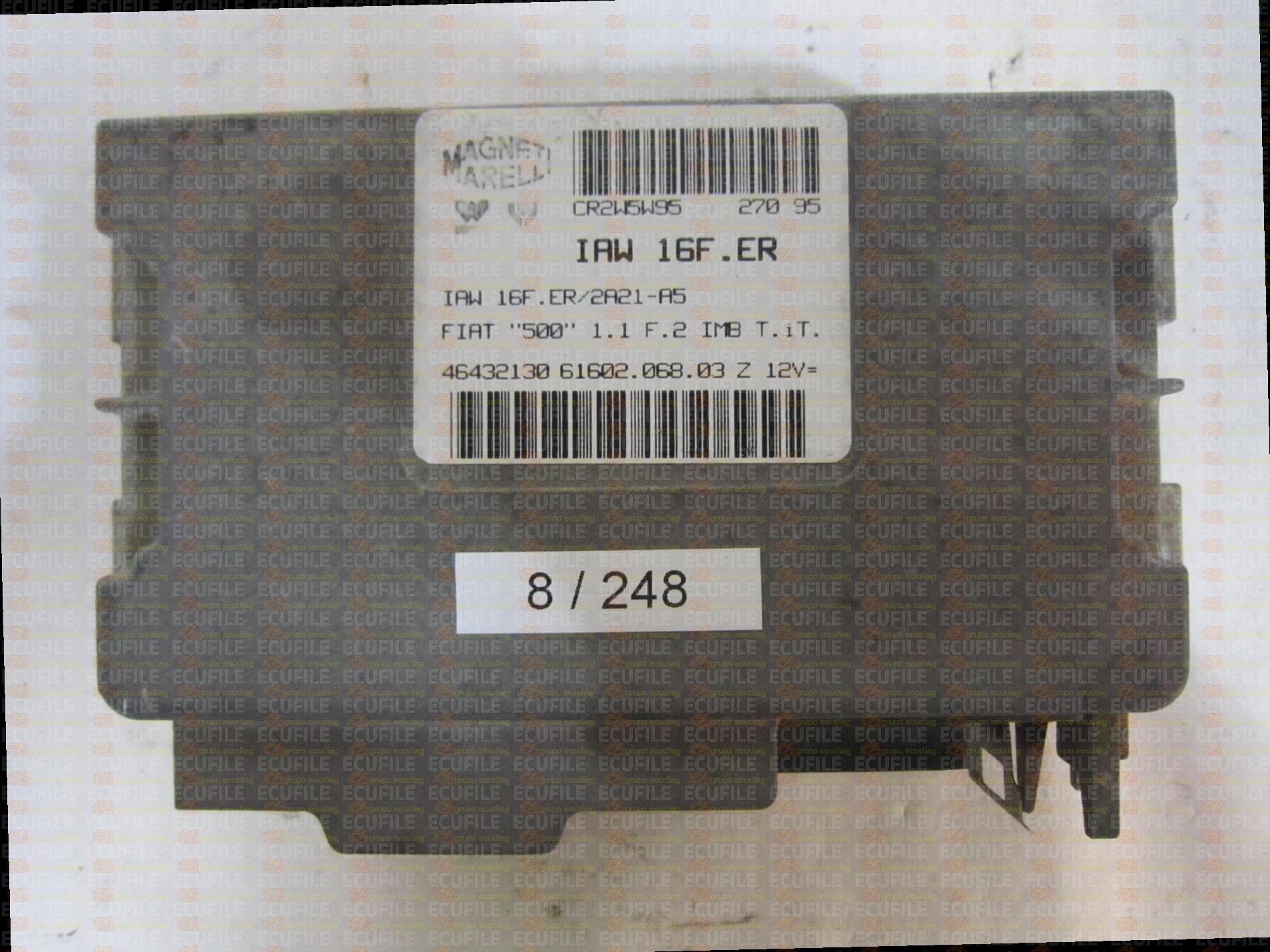 MAGNETI MARELLI IAW 16F.ER 61602.068.03 FIAT 500 CINQUECENTO 1.1i 46432130 EEPROM MC68HC11F1