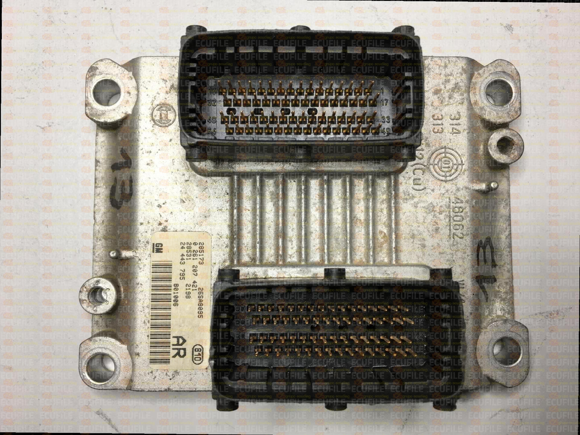 BOSCH ME7.6H4 0261207421 OPEL CORSA III C 1.0i 58HP 24443795 AR 1037362739