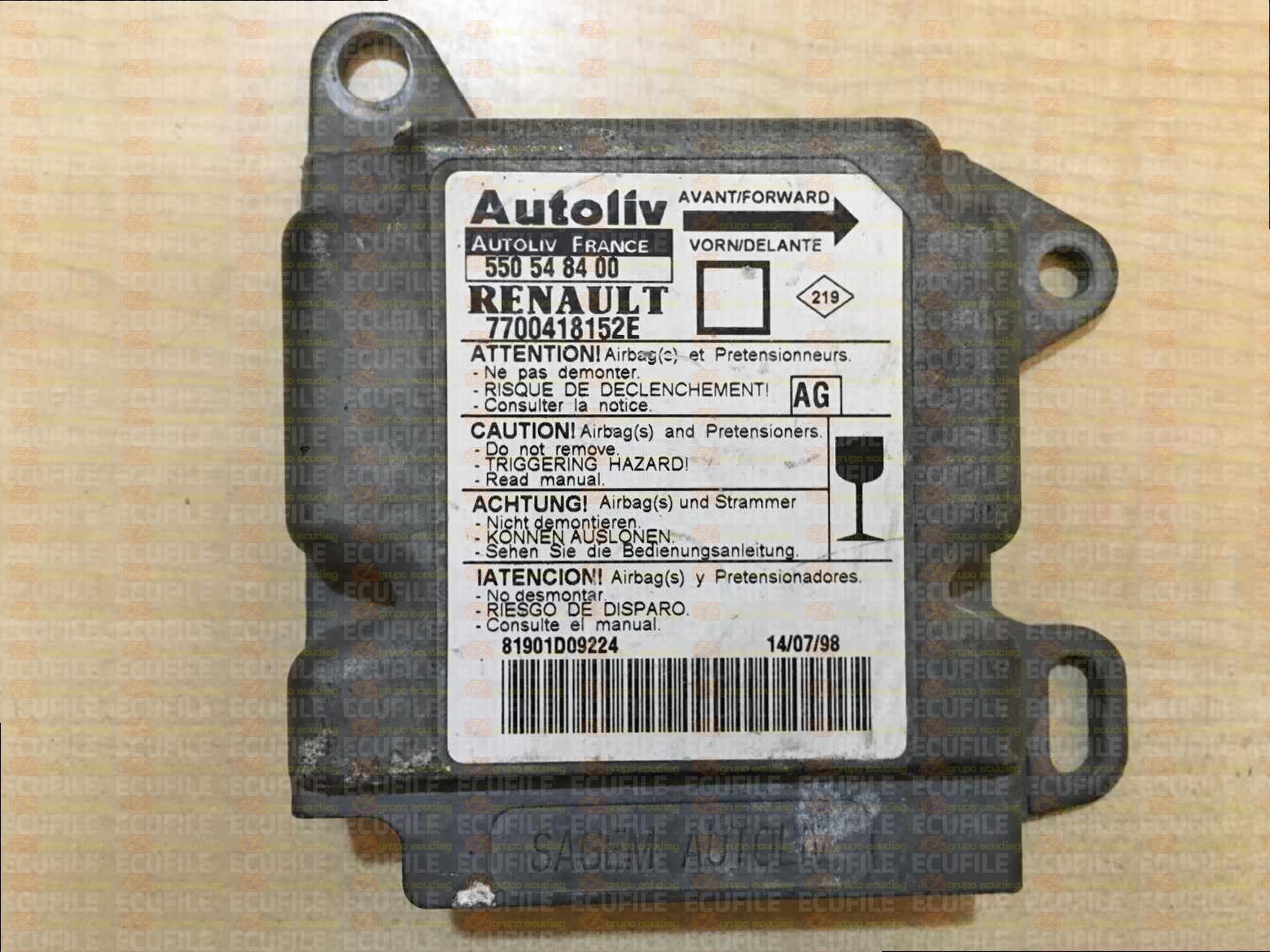 AUTOLIV 550548400 RENAULT MEGANE 7700418152E AG