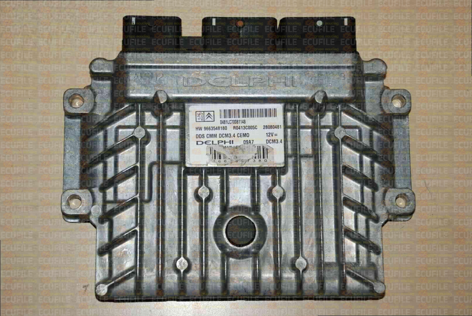 DELPHI DCM3.4 R0413C005C 28080481 CITROEN C4 PEUGEOT 307 2.0 HDI HW 9663548180 SW 9663018880 EEPROM 95320