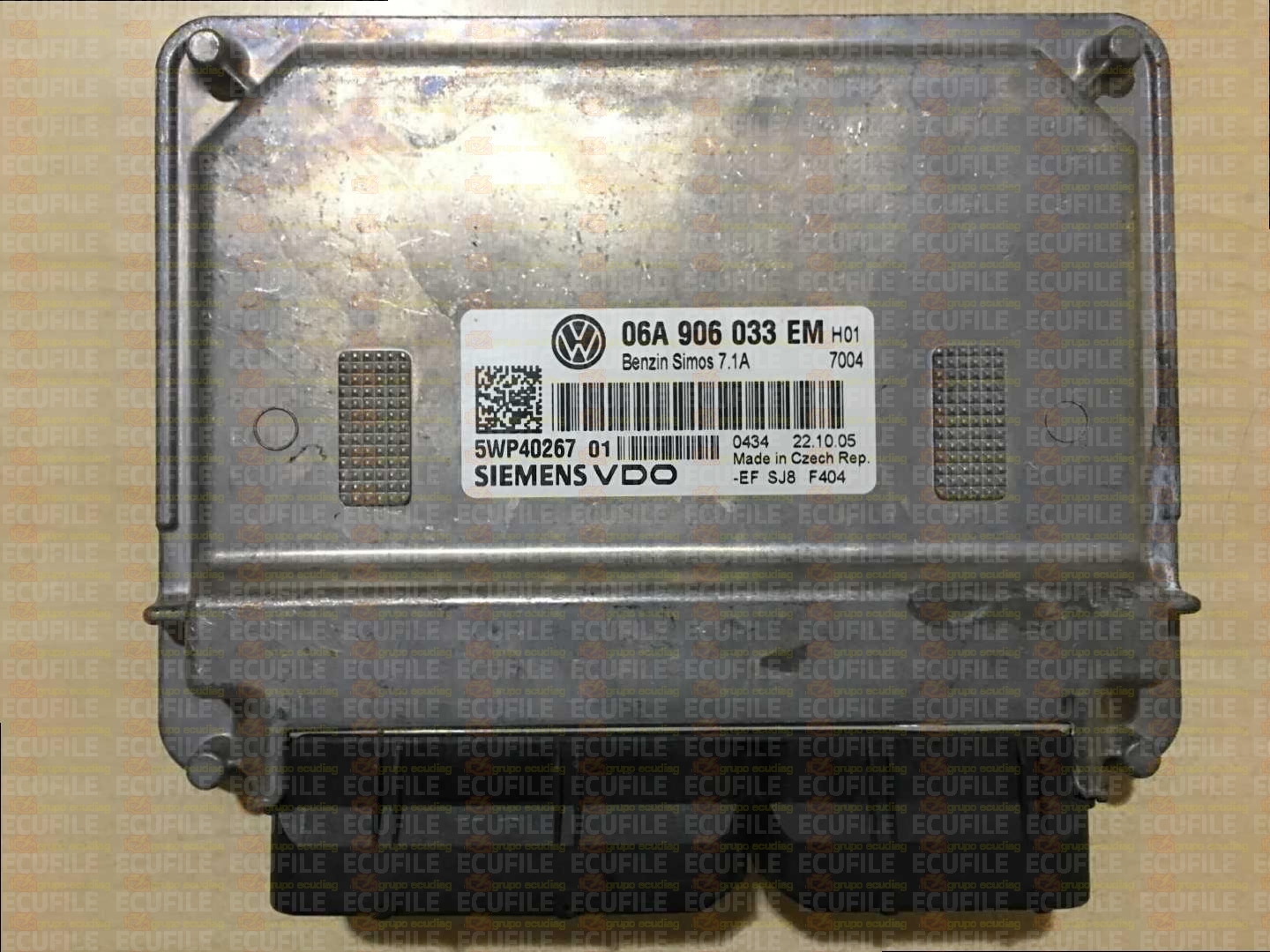 SIEMENS VDO SIMOS 7.1A 5WP4026701 VOLKSWAGEN GOLF V 1.6 MPI 102HP 06A906033EM S713117000000-7004
