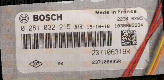 BOSCH EDC17C84-3.2 0281032215 RENAULT KANGOO II 1.5 DCI 90HP 237106319R 237106635R 1037556755