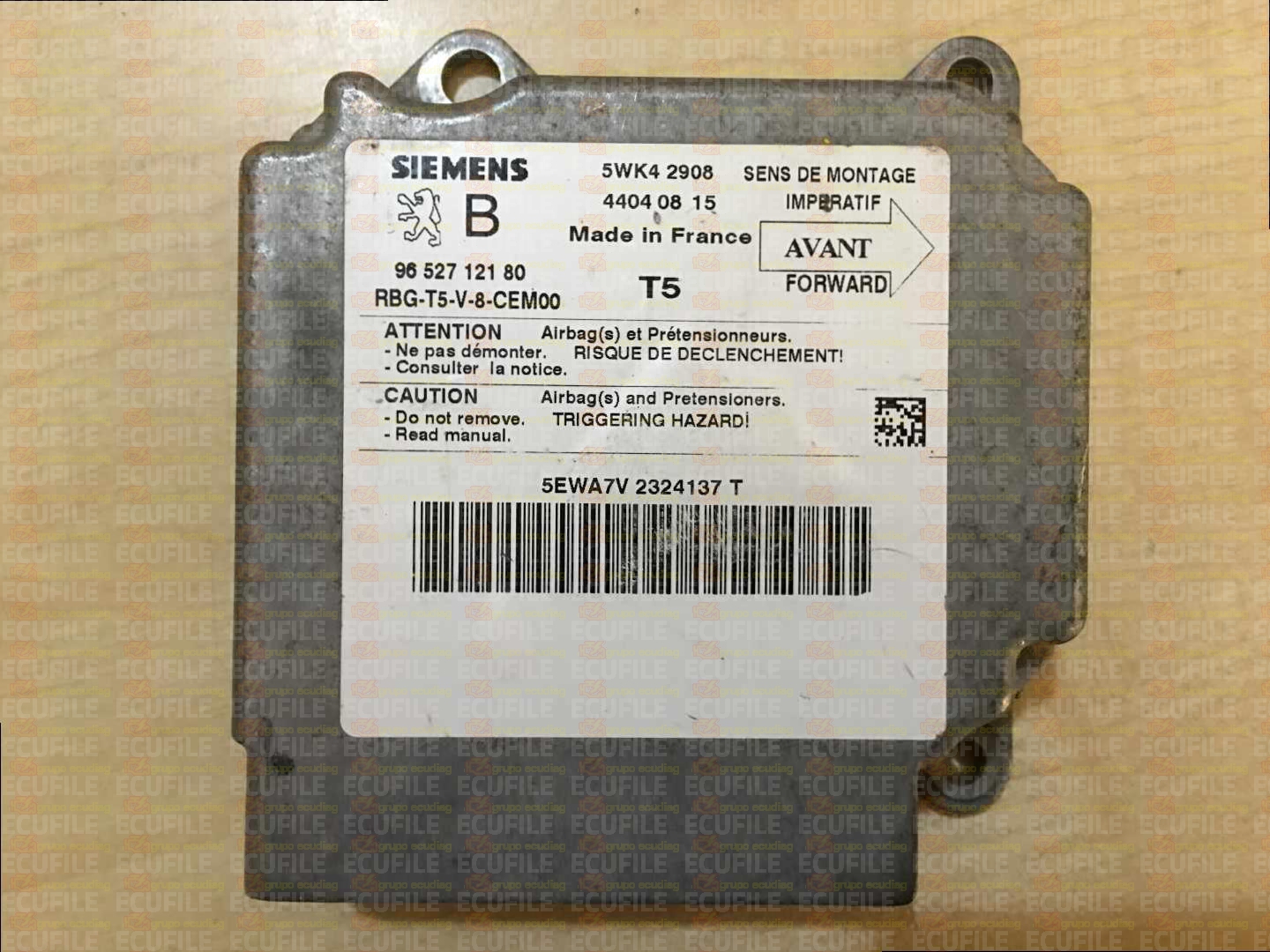 SIEMENS 5WK42908 PEUGEOT 307 9652712180 B