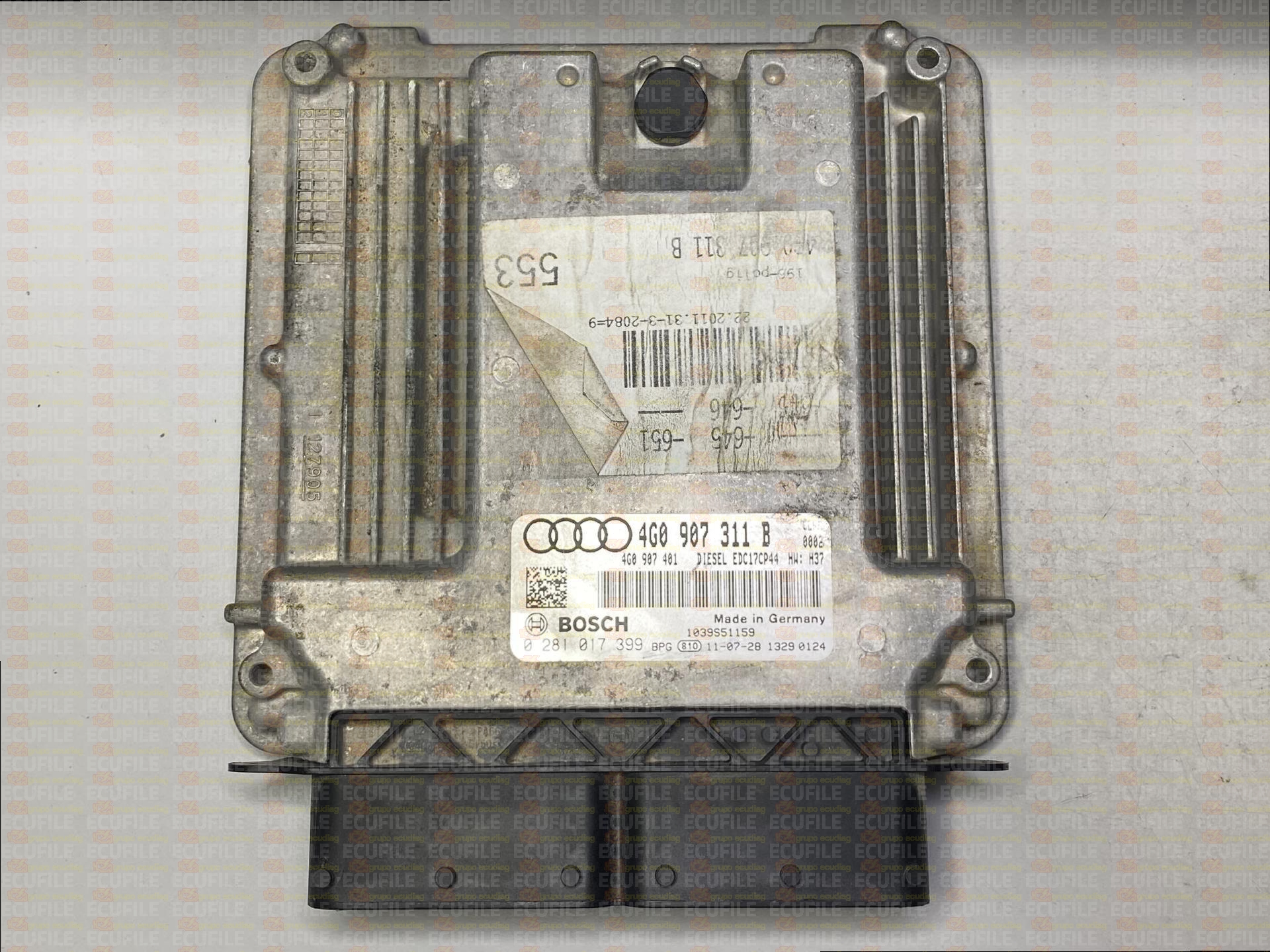 BOSCH EDC17CP44-3.1 0281017399 AUDI A6 3.0 TDI 204HP 4G0907401 4G0907311B 0002 - 1037518172