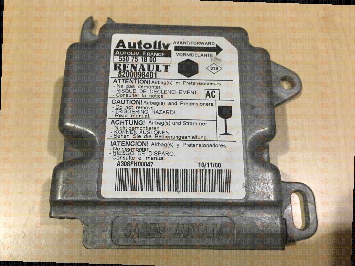 AUTOLIV 550751800 RENAULT KANGOO 8200098401 AC
