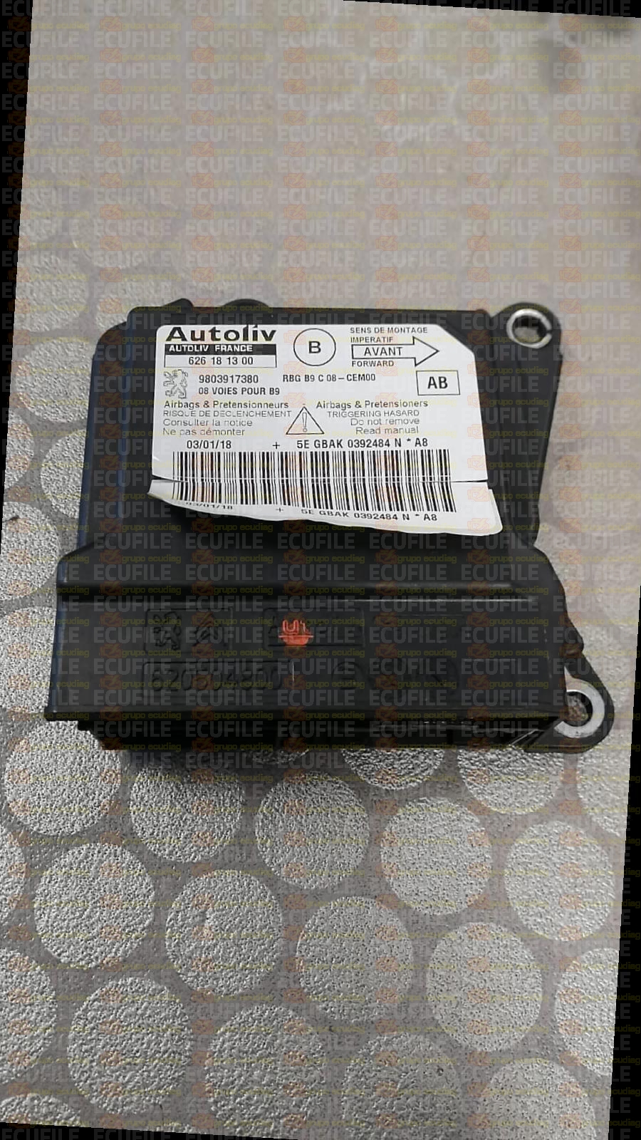 AUTOLIV 626181300 CITROEN BERLINGO PEUGEOT PARTNER 9803917380 AB