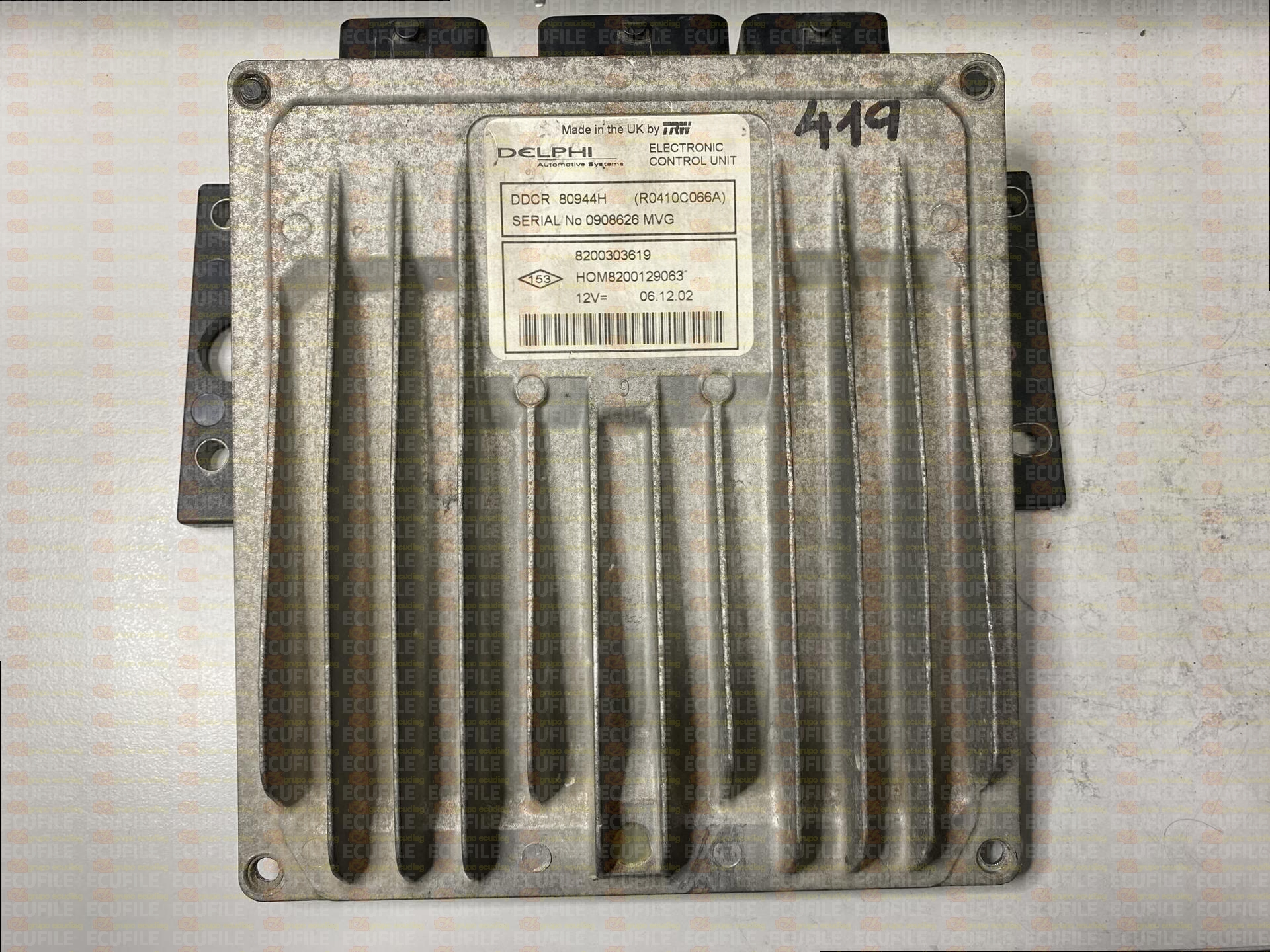 DELPHI TRW DDCR R0410C066A 80944H RENAULT CLIO II 1.5 DCI 65HP HOM8200129063 8200303619 - 0950