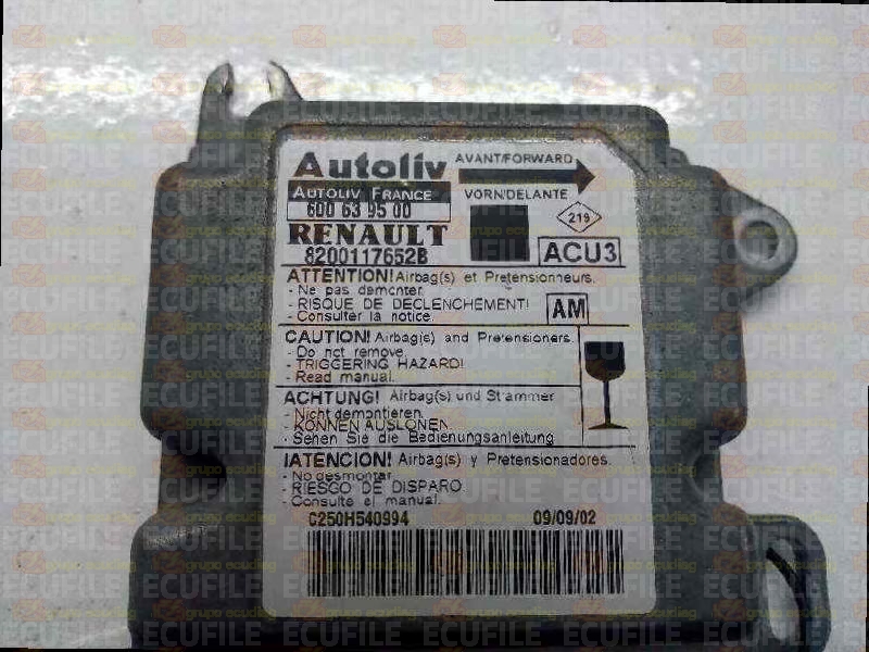 AUTOLIV ACU3 600639500 RENAULT MEGANE SCENIC I 8200117652B AM