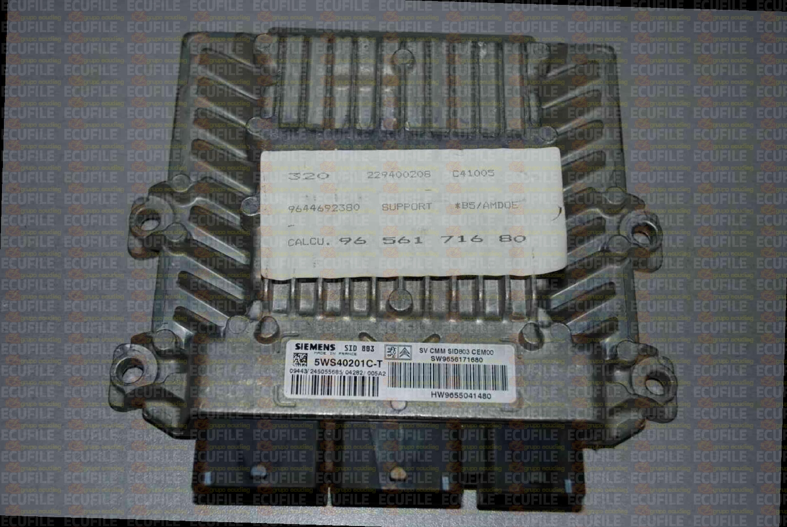 SIEMENS VDO CONTINENTAL SID803 5WS40201C-T CITROEN C4 PEUGEOT 307 2.0 HDI 136HP HW9655041480 SW9656171680 9663609980-PO000AA000000
