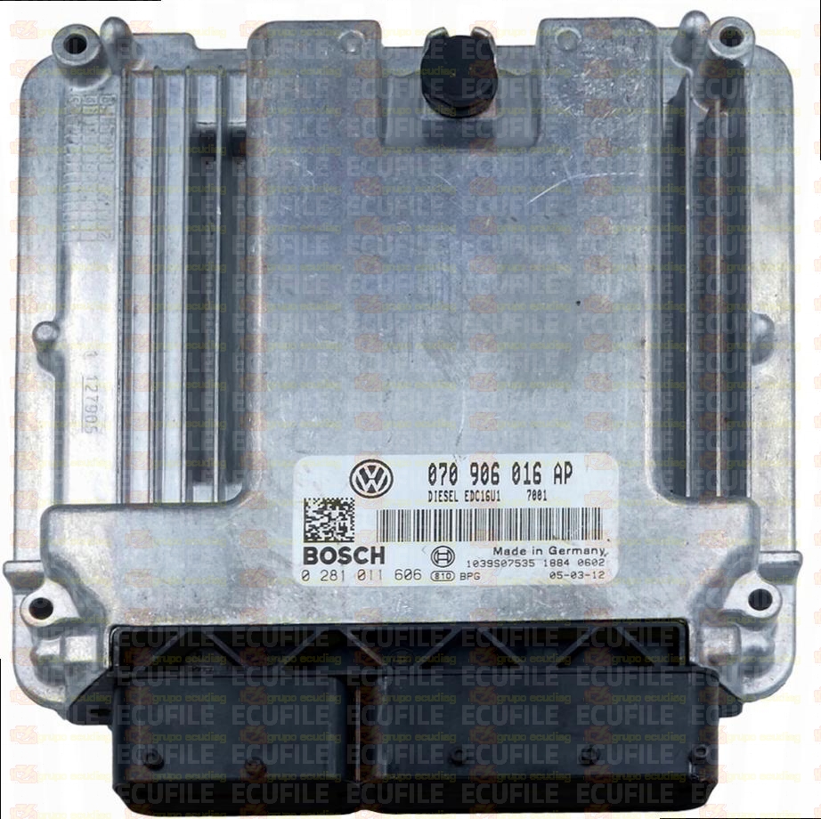 BOSCH EDC16U1-5.5 0281011606 VOLKSWAGEN TRANSPORTER V T5 2.5 TDI 174HP 070906016AP 7001 - 1037372364
