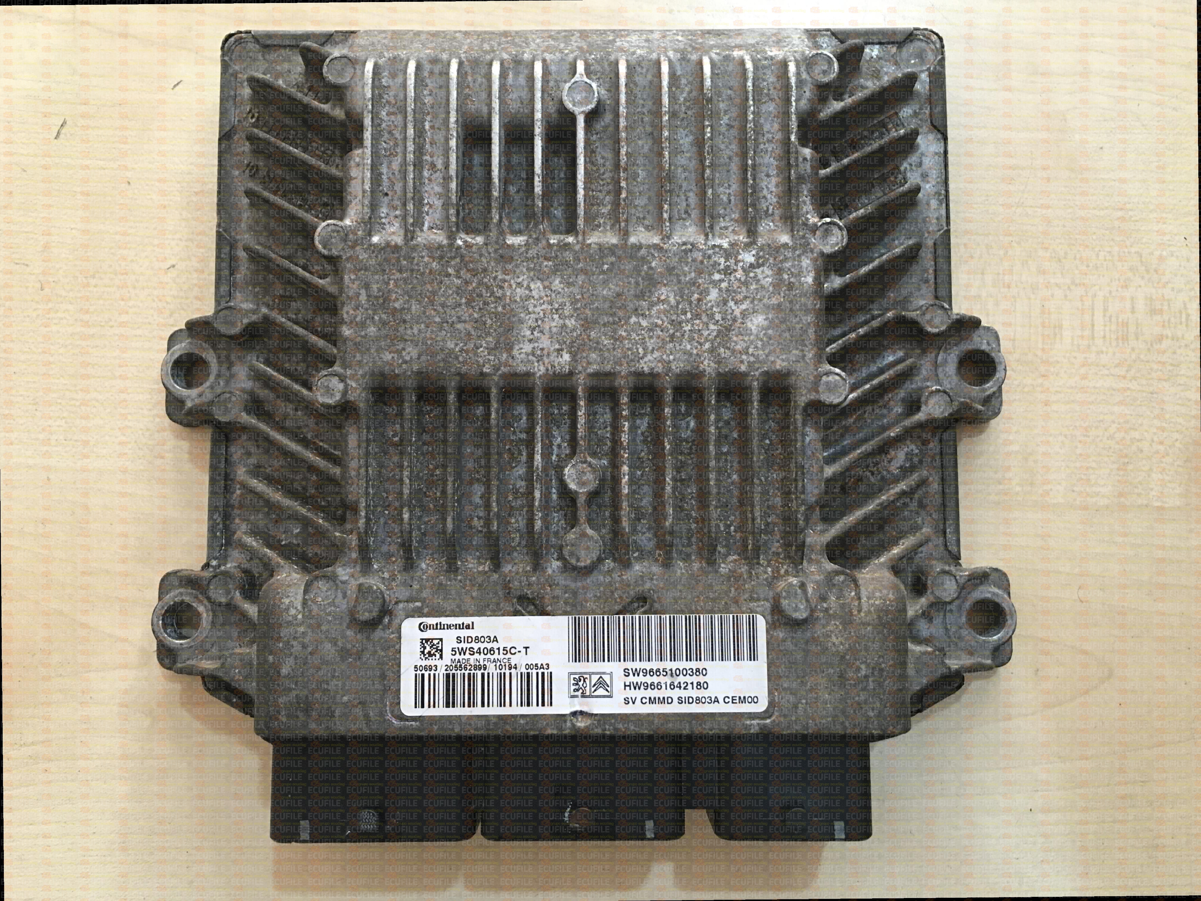 SIEMENS VDO SID803A 5WS40615C-T FIAT SCUDO 2.0 JTD 120HP HW 9661642180 SW 9665100380 PO30091000000