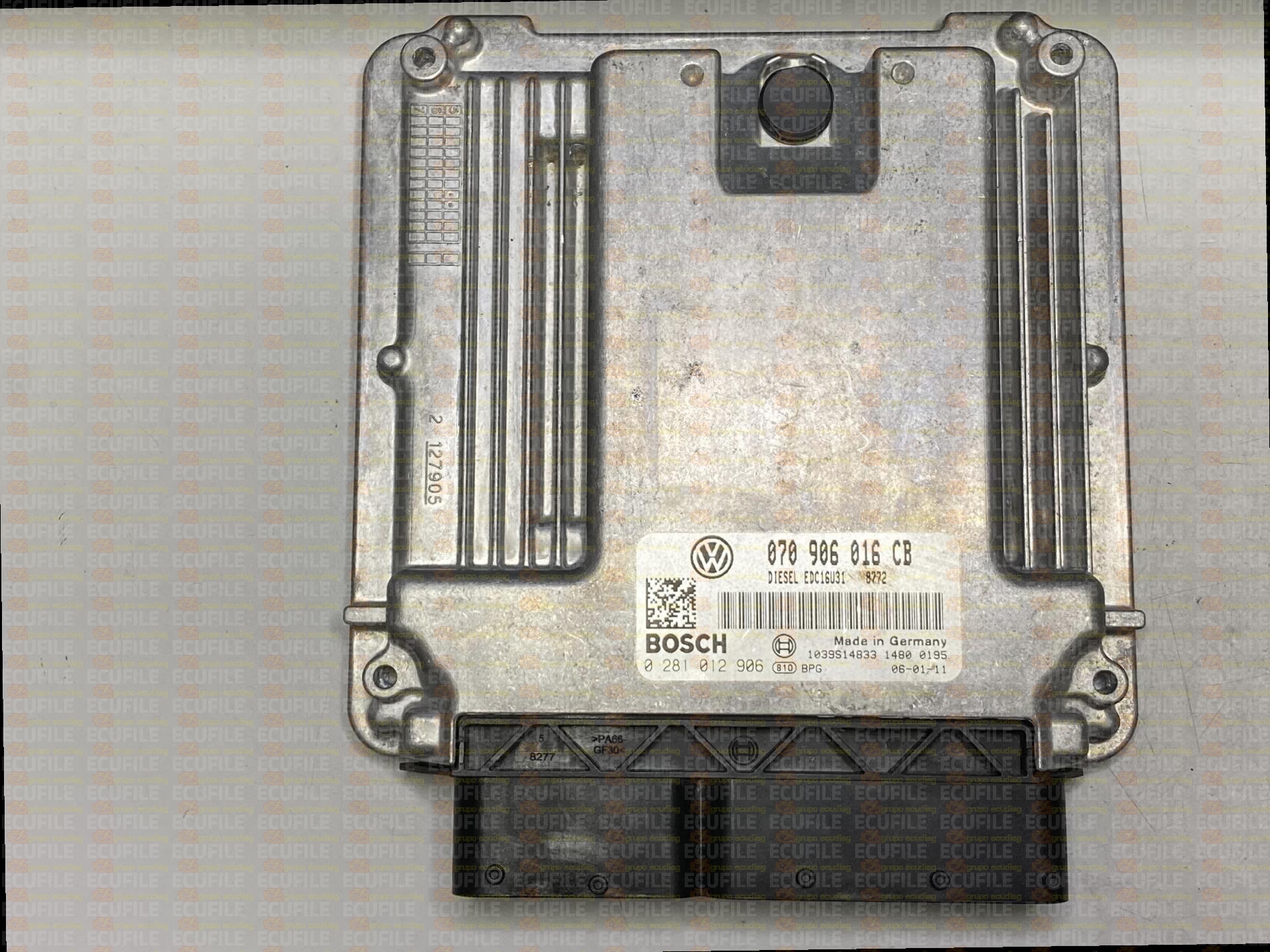 BOSCH EDC16U31-4.51 0281012906 VOLKSWAGEN TRANSPORTER V T5 2.5 TDI 174HP 070906016CB 070997016K 1037383802 - 0507