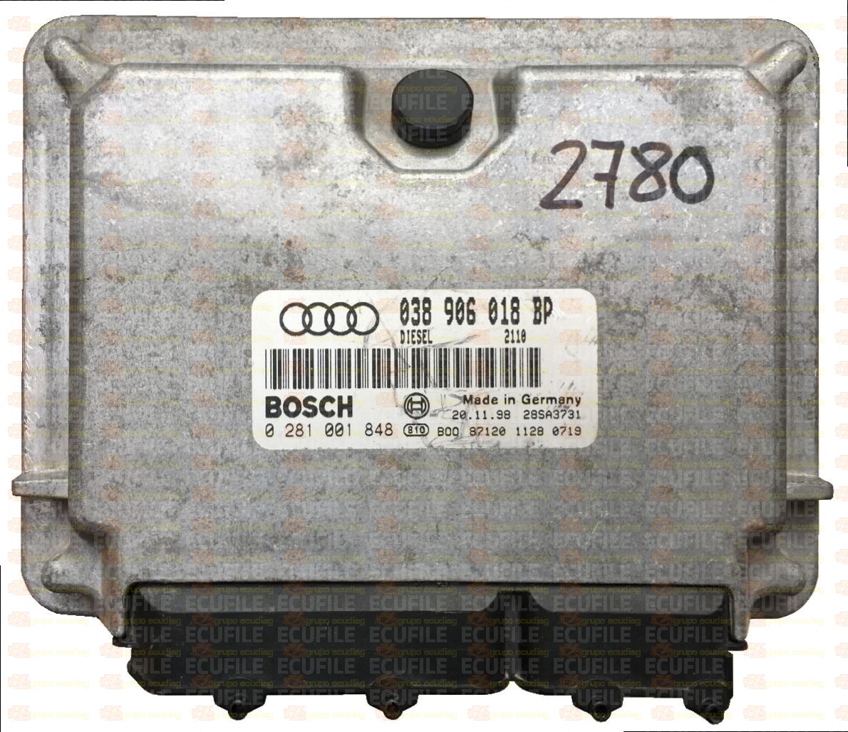 BOSCH EDC15V-5.36 0281001848 AUDI A3 1.9 TDI 110HP AHF 038906018BP