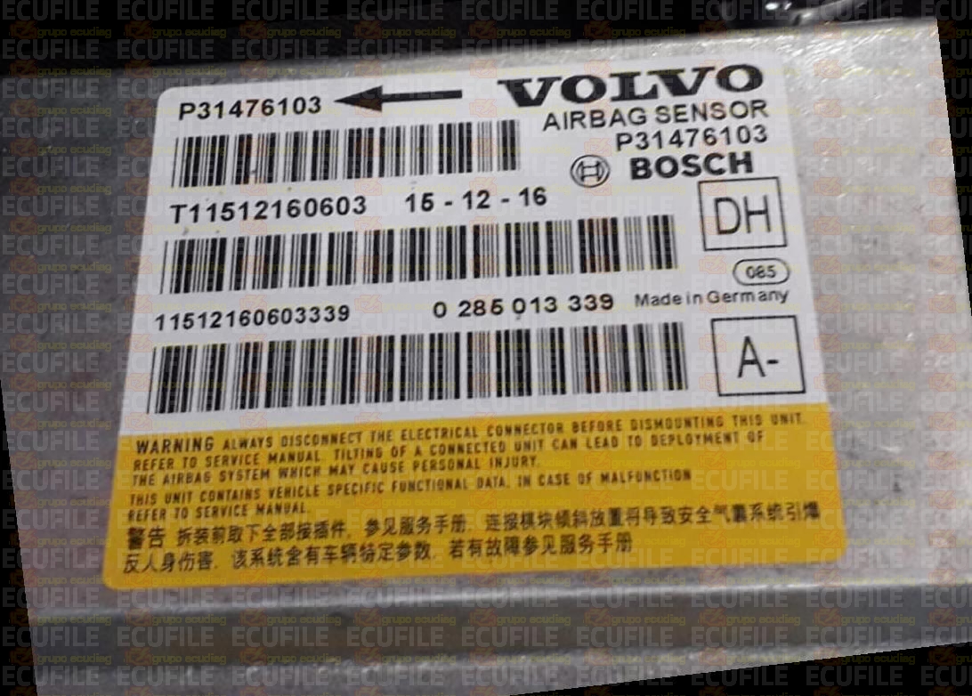 BOSCH 0285013339 VOLVO C30 S40 V40 S60 V60 XC60 P31476103 DH A-