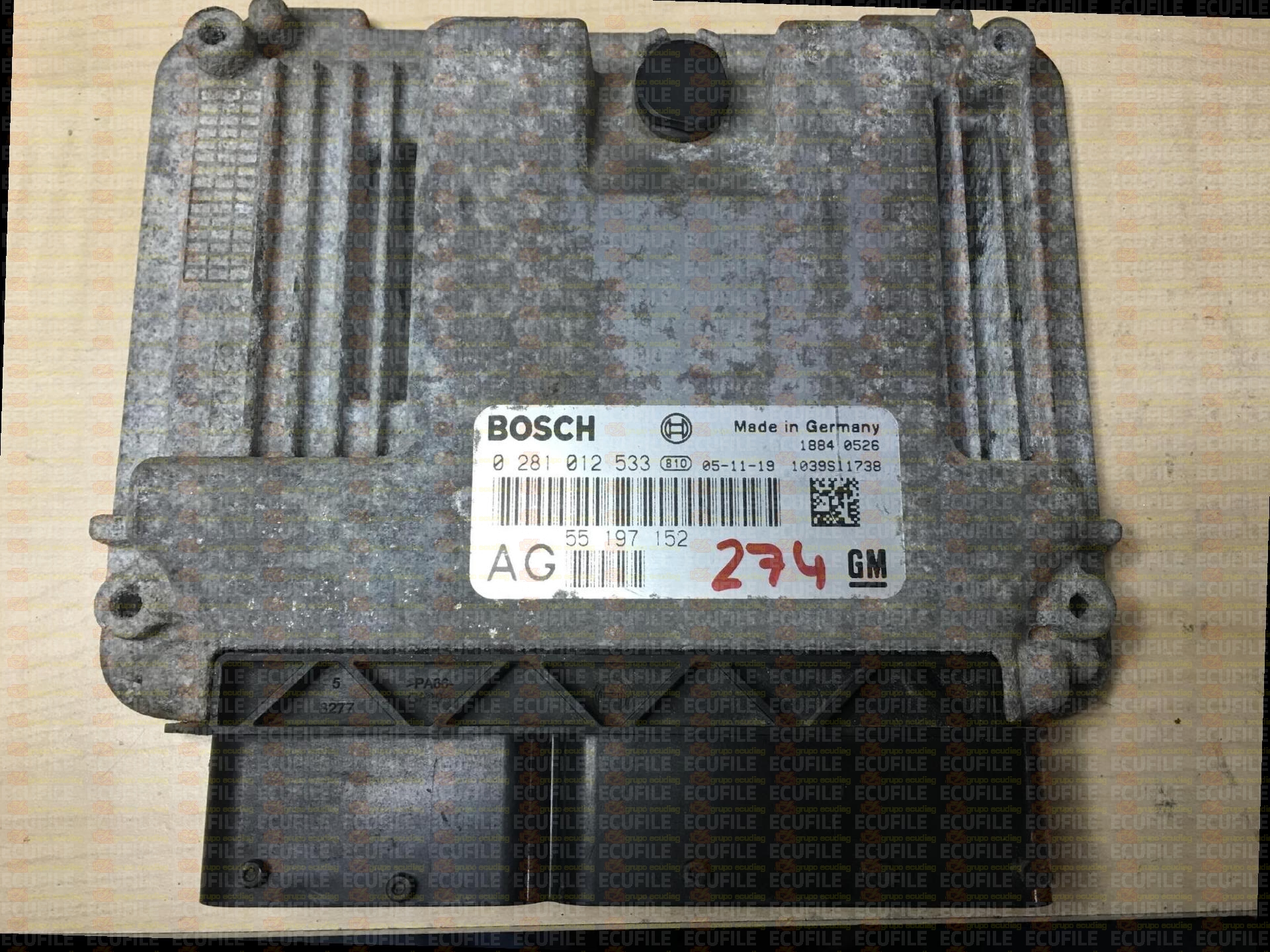BOSCH EDC16C9-3.21 0281012533 OPEL VECTRA III C 1.9 CDTI 120HP 55197152 AG 1037377377