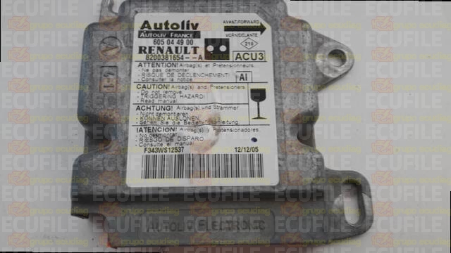 AUTOLIV ACU3 605044900 RENAULT KANGOO I 8200381654--A AI EEPROM 95080