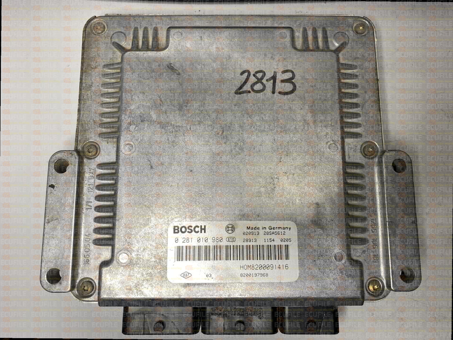 BOSCH EDC15C3-4.13 0281010980 RENAULT SCENIC I RX4 1.9 DCI 102HP HOM8200091416 8200197968 1037363185-6400