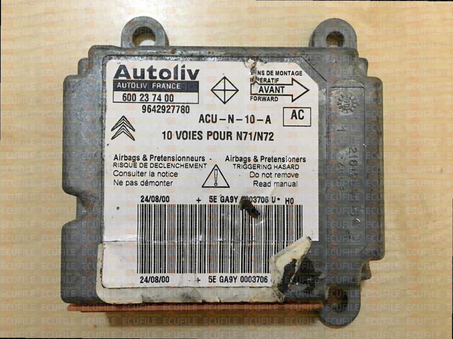 AUTOLIV 600237400 CITROEN XSARA 9642927780 AC