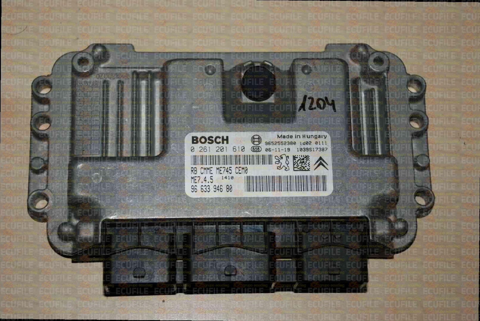 BOSCH ME7.4.5 0261201610 PEUGEOT 307 I 1.6i 109HP 9663394680 1037382604 -