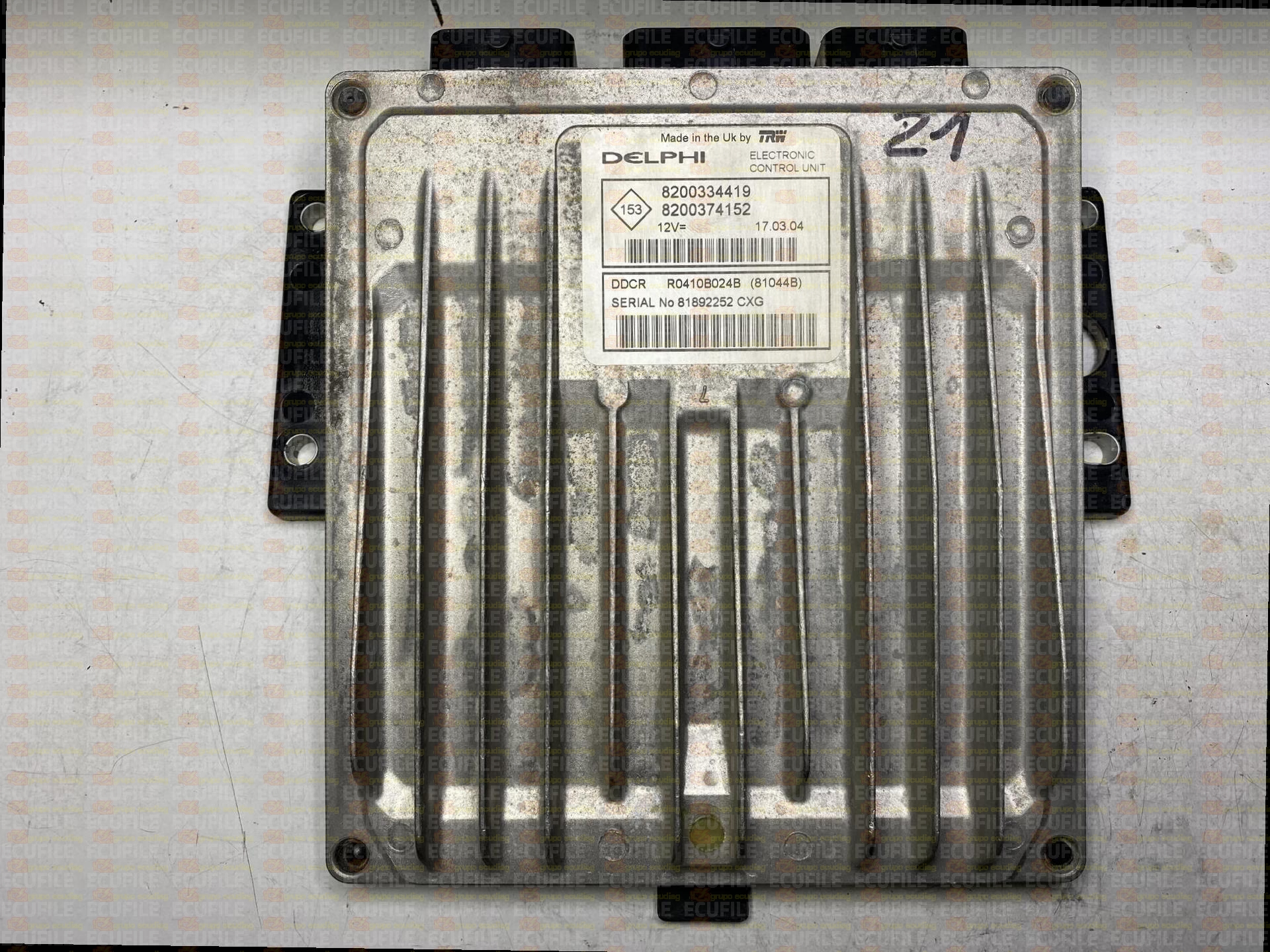 DELPHI TRW DDCR R0410B024B 81044B RENAULT SCENIC II 1.5 DCI 80HP 8200334419 8200374152 8200389136 - 0785